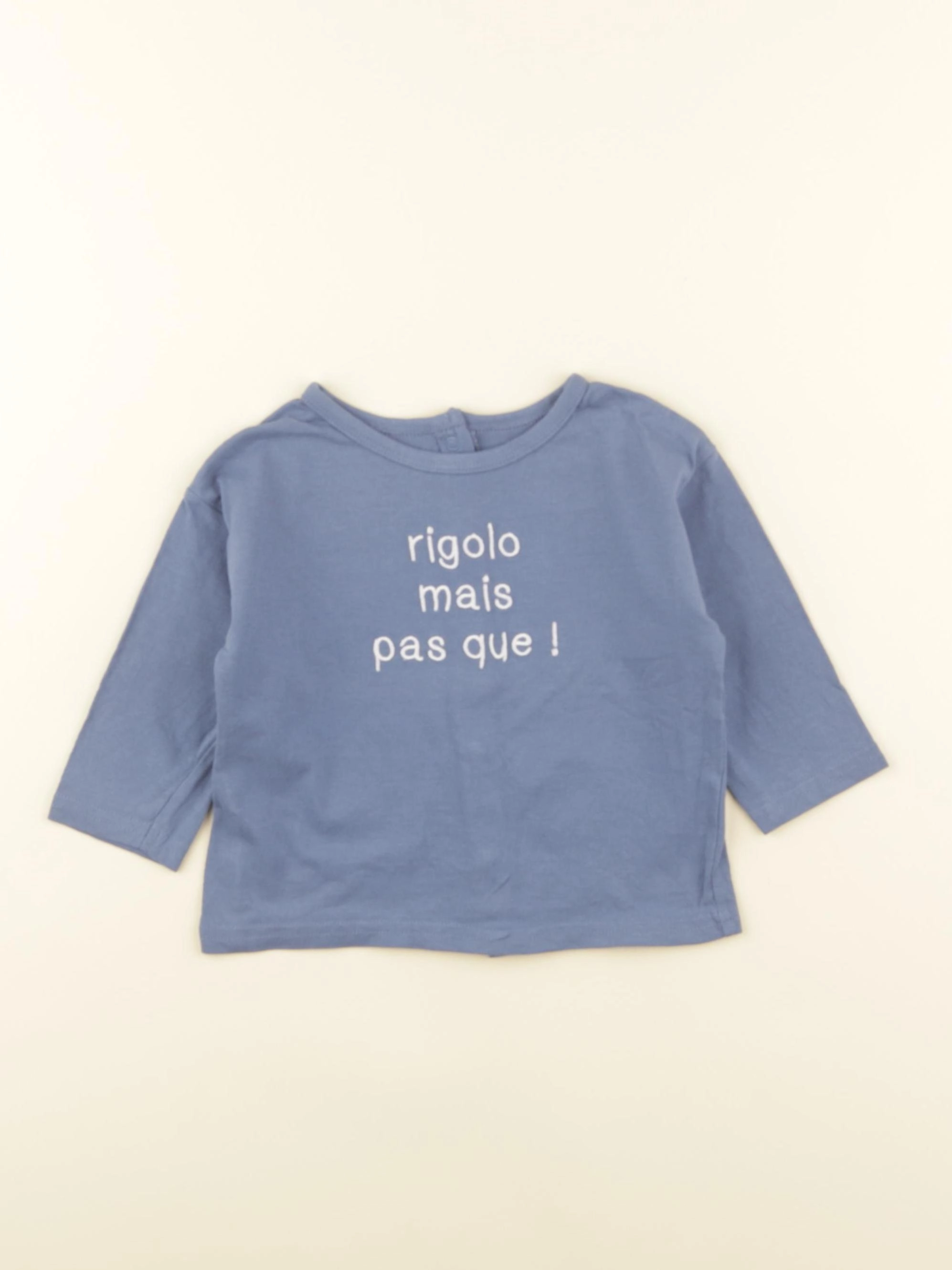 Vertbaudet - tee-shirt bleu - 9 mois