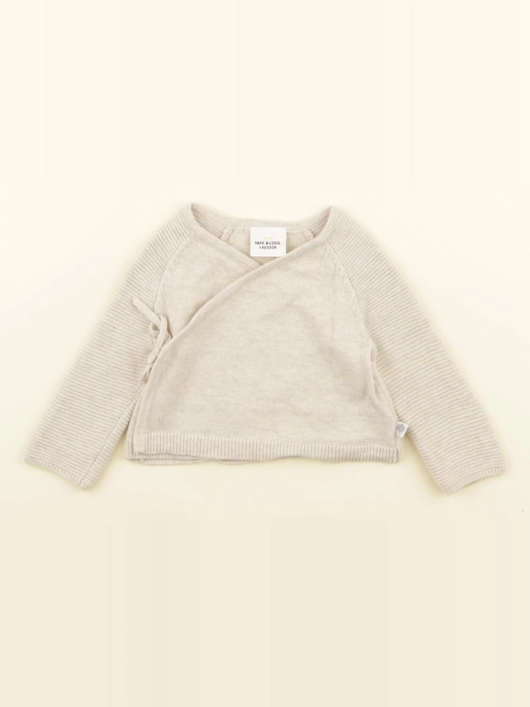 Tape à l'oeil - gilet beige - 1 mois