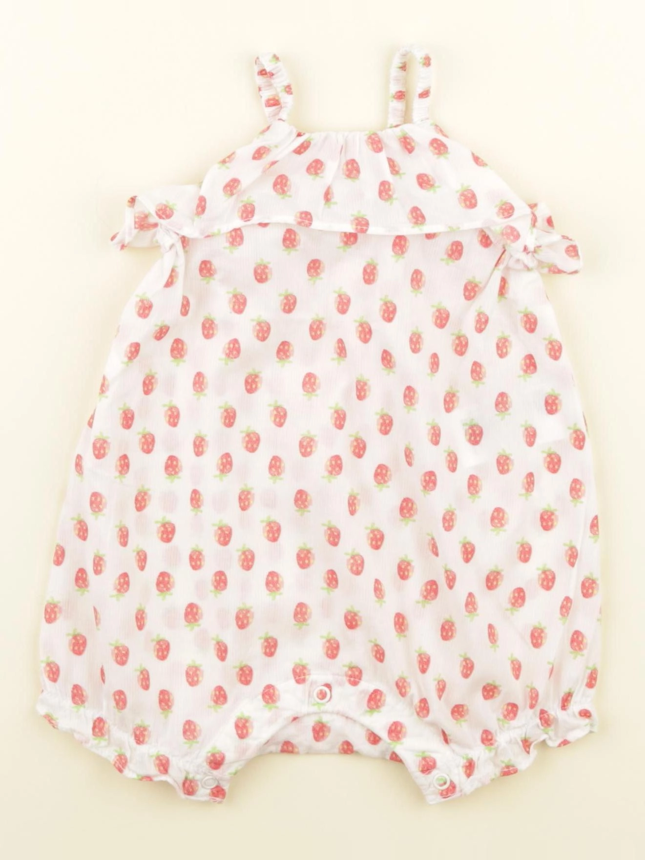 H&M - combinaison blanc, rouge - 1/2 mois