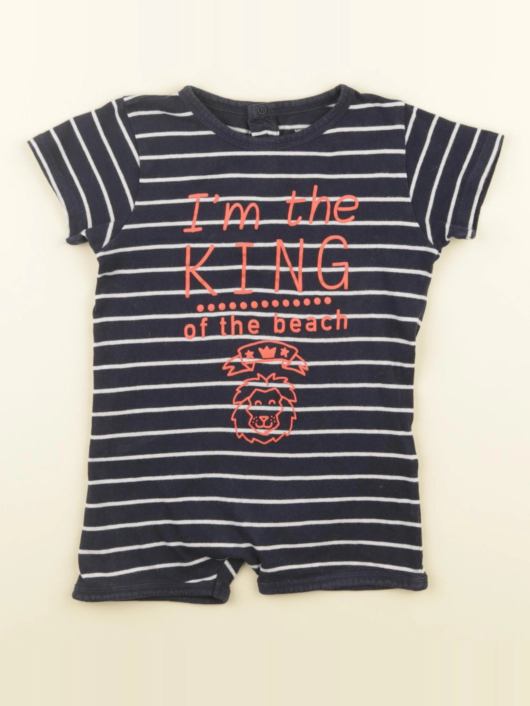 Vertbaudet - combinaison bleu, blanc - 24 mois