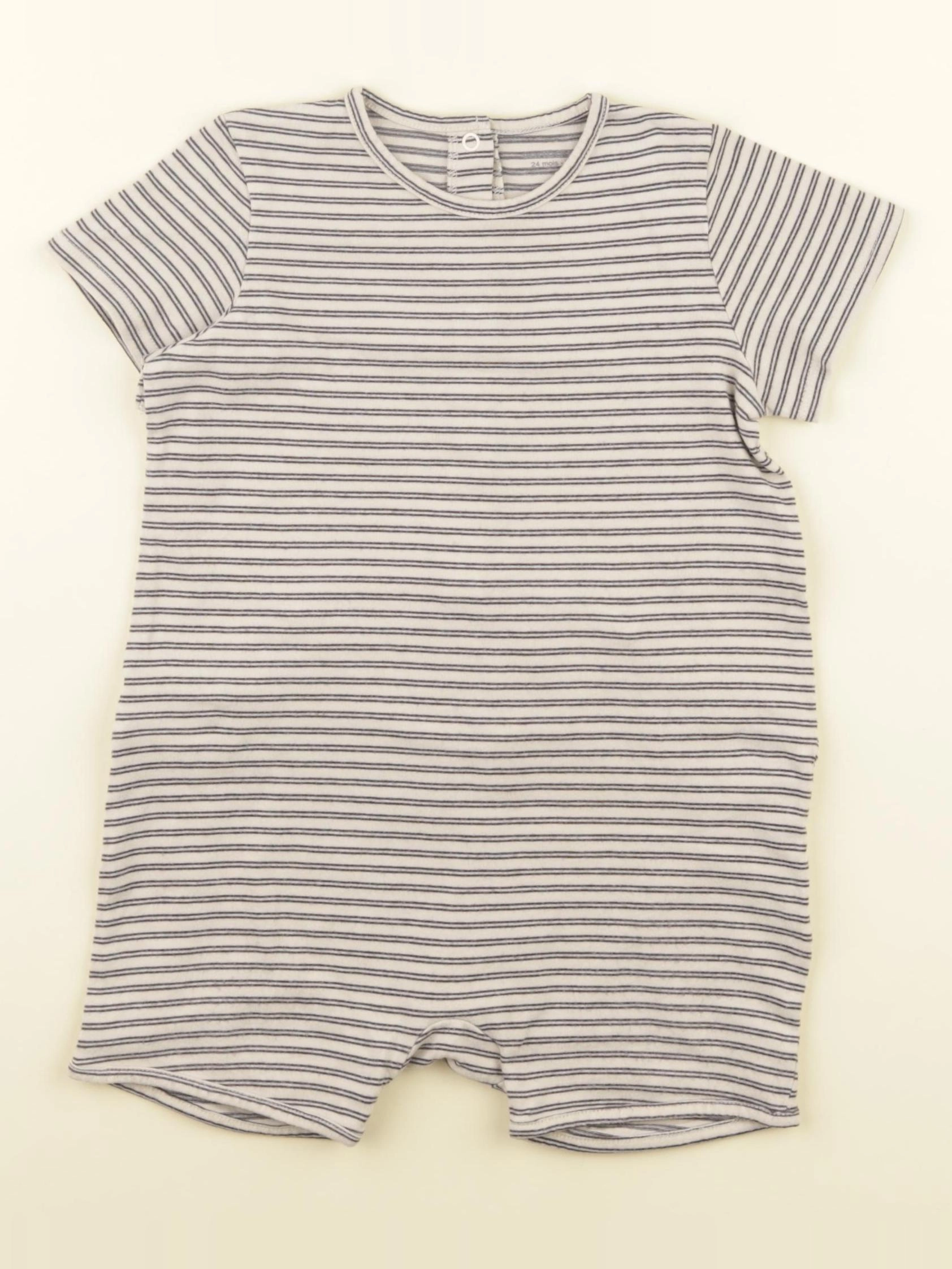 Vertbaudet - pyjama coton marron - 24 mois