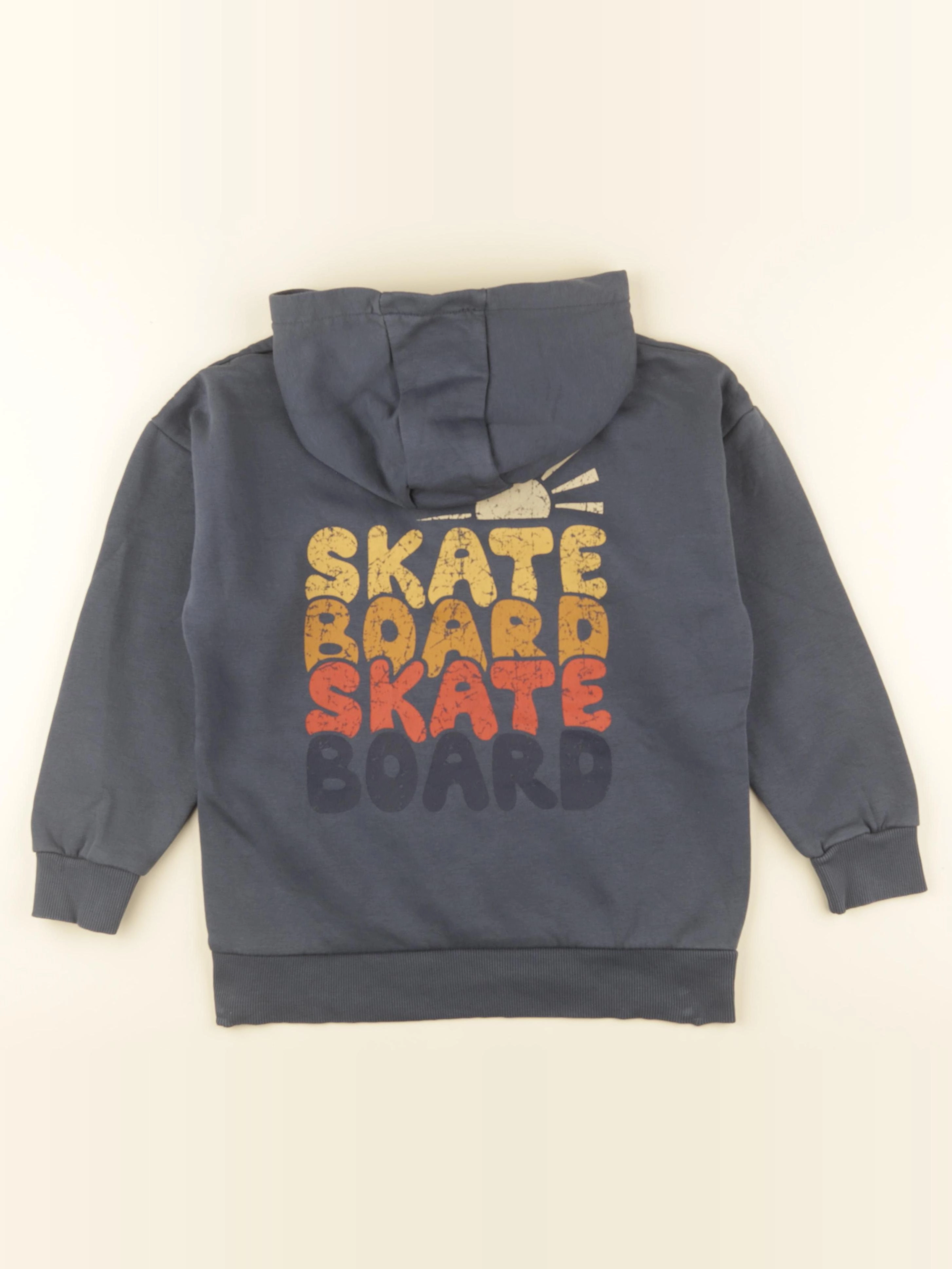 Vertbaudet - sweat imprimé au dos gris - 10 ans