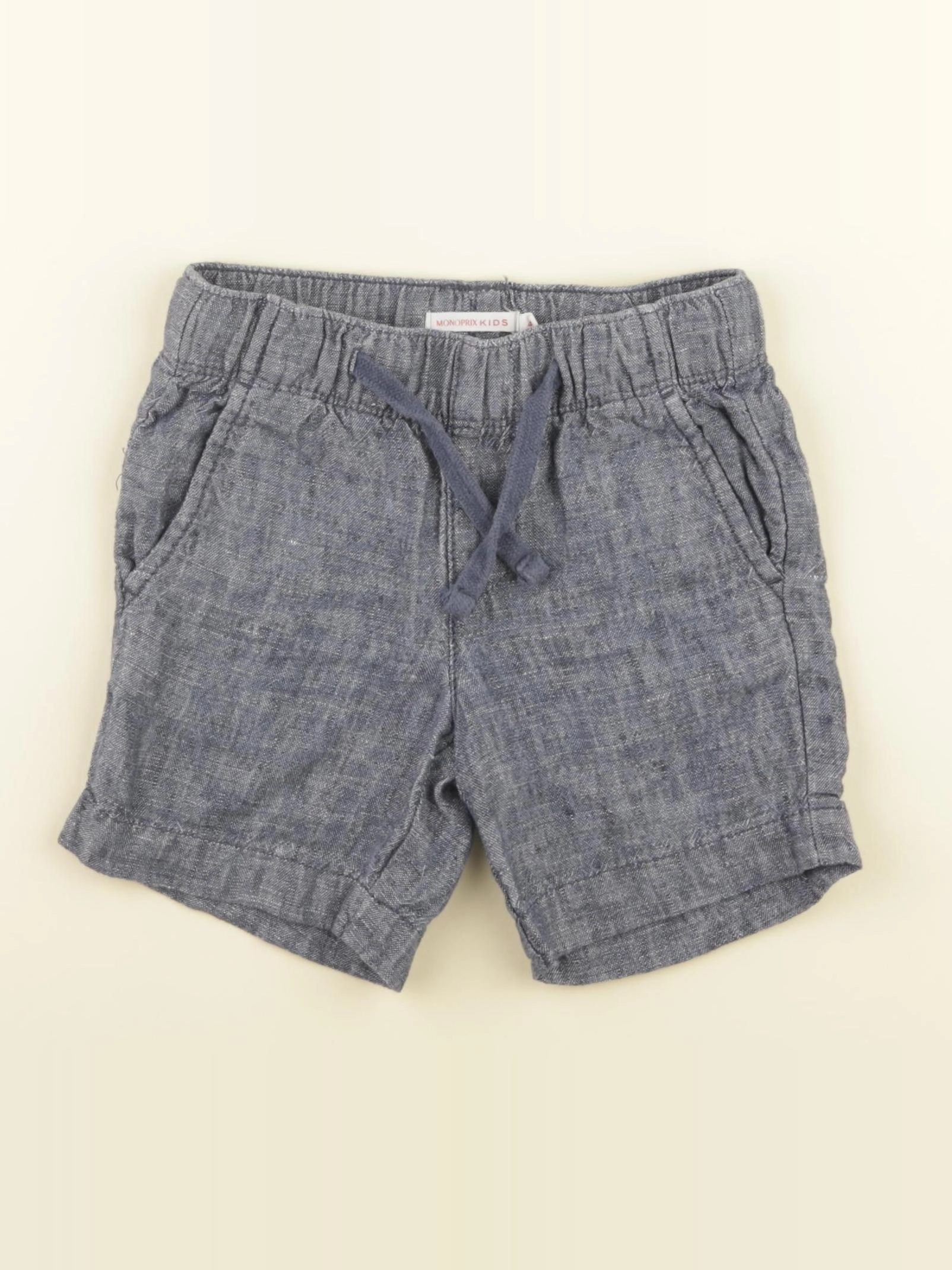 Monoprix - short bleu - 4 ans