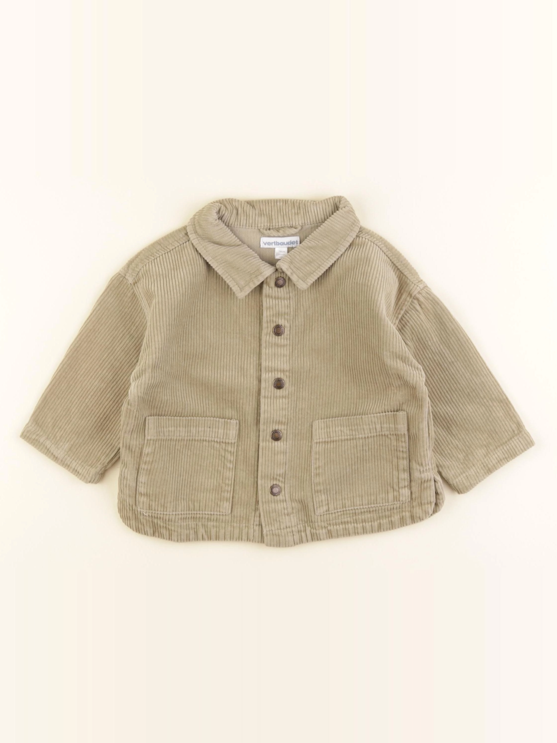 Vertbaudet - chemise marron - 12 mois