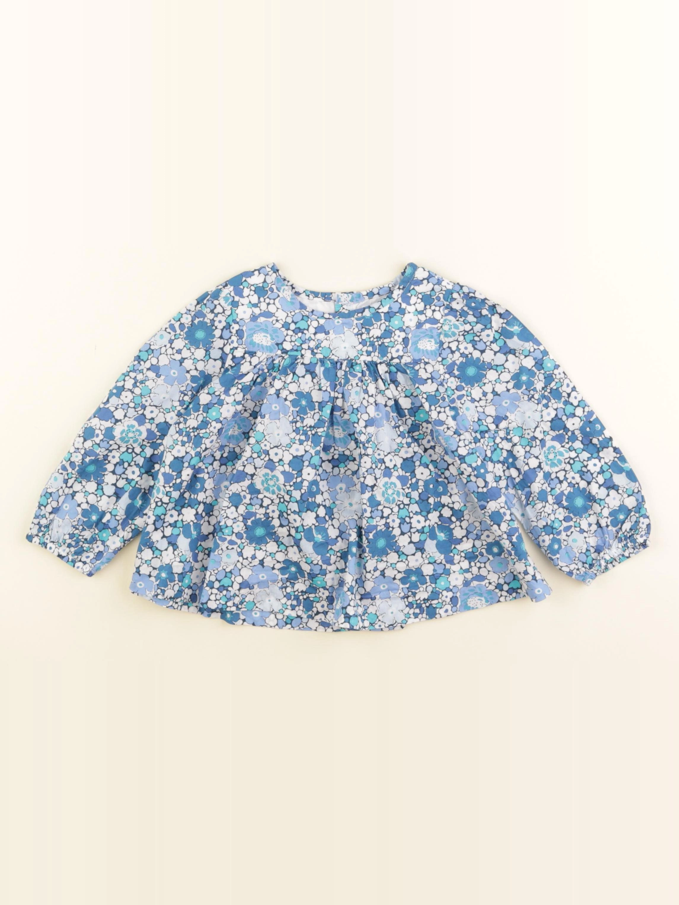 Jacadi - blouse liberty bleu - 18 mois
