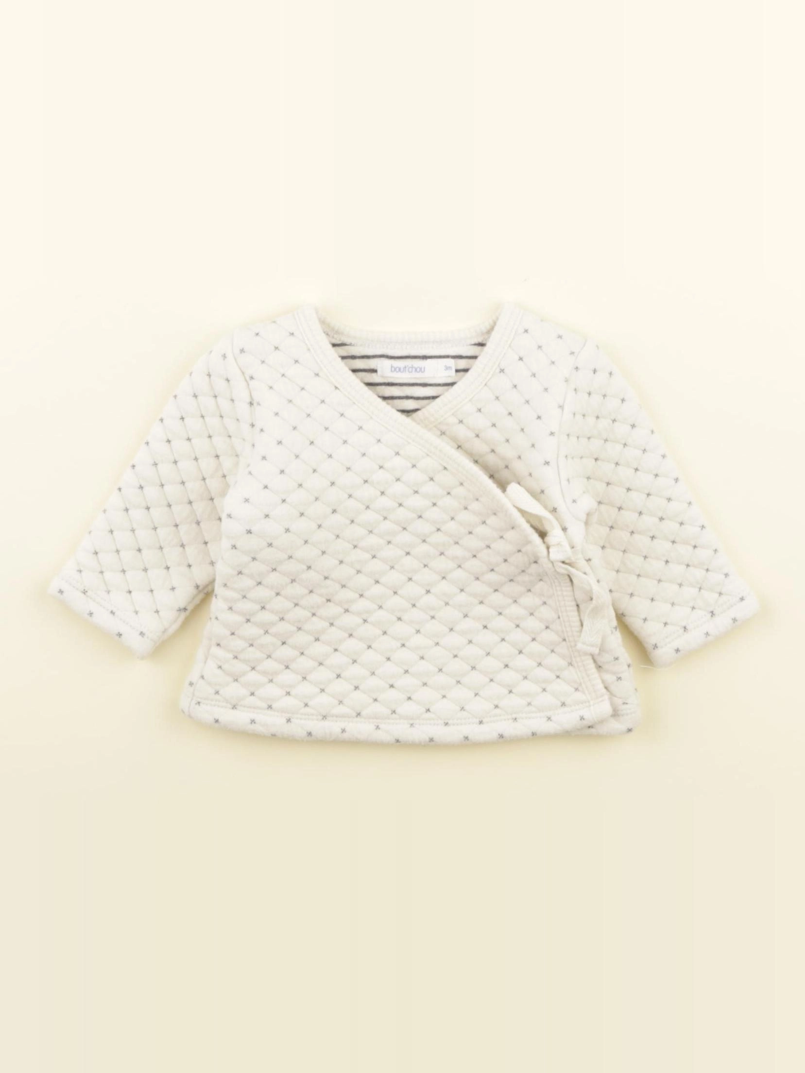 Boutchou - sweat blanc - 3 mois