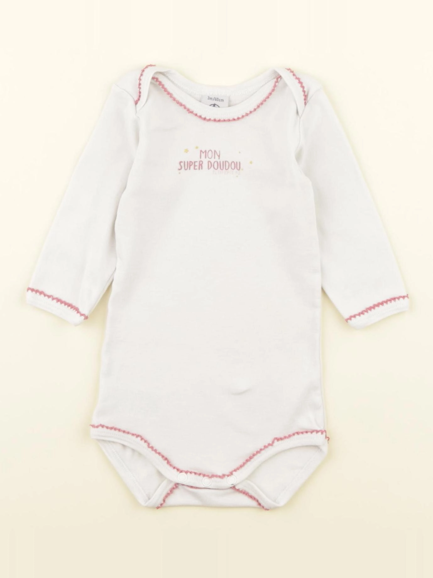 Petit Bateau - body blanc - 3 mois