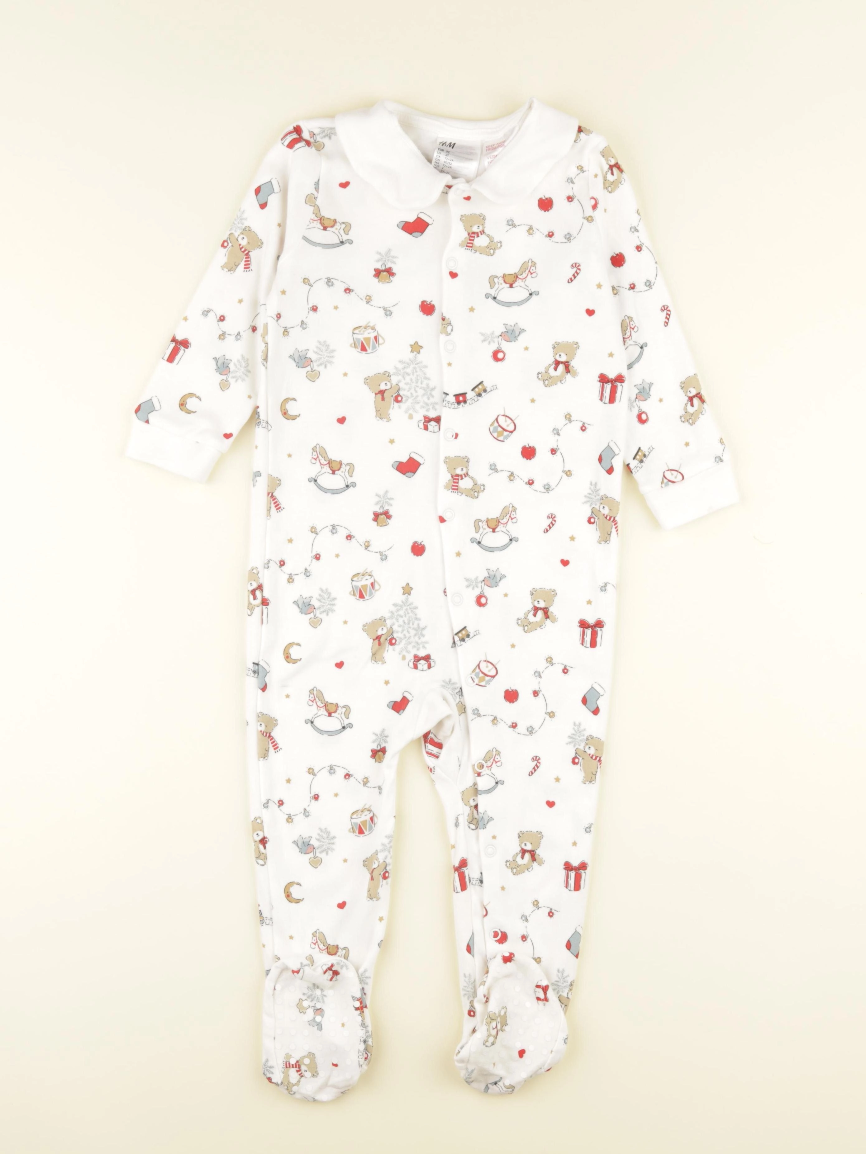 H&M - pyjama coton blanc - 18 mois