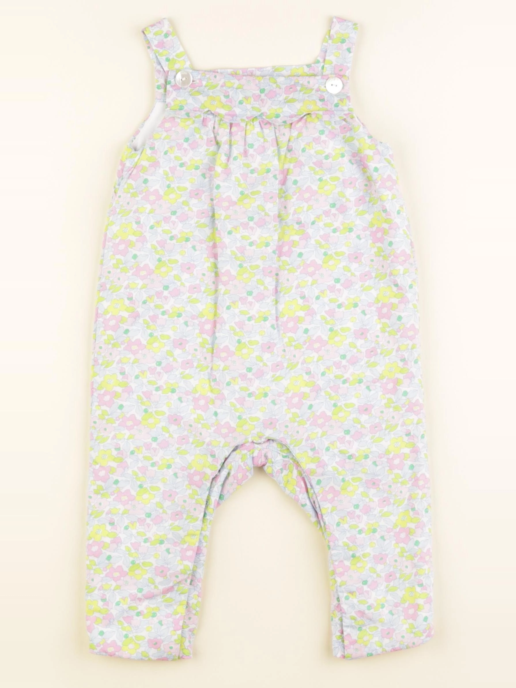 Jacadi - salopette liberty multicolore - 12 mois