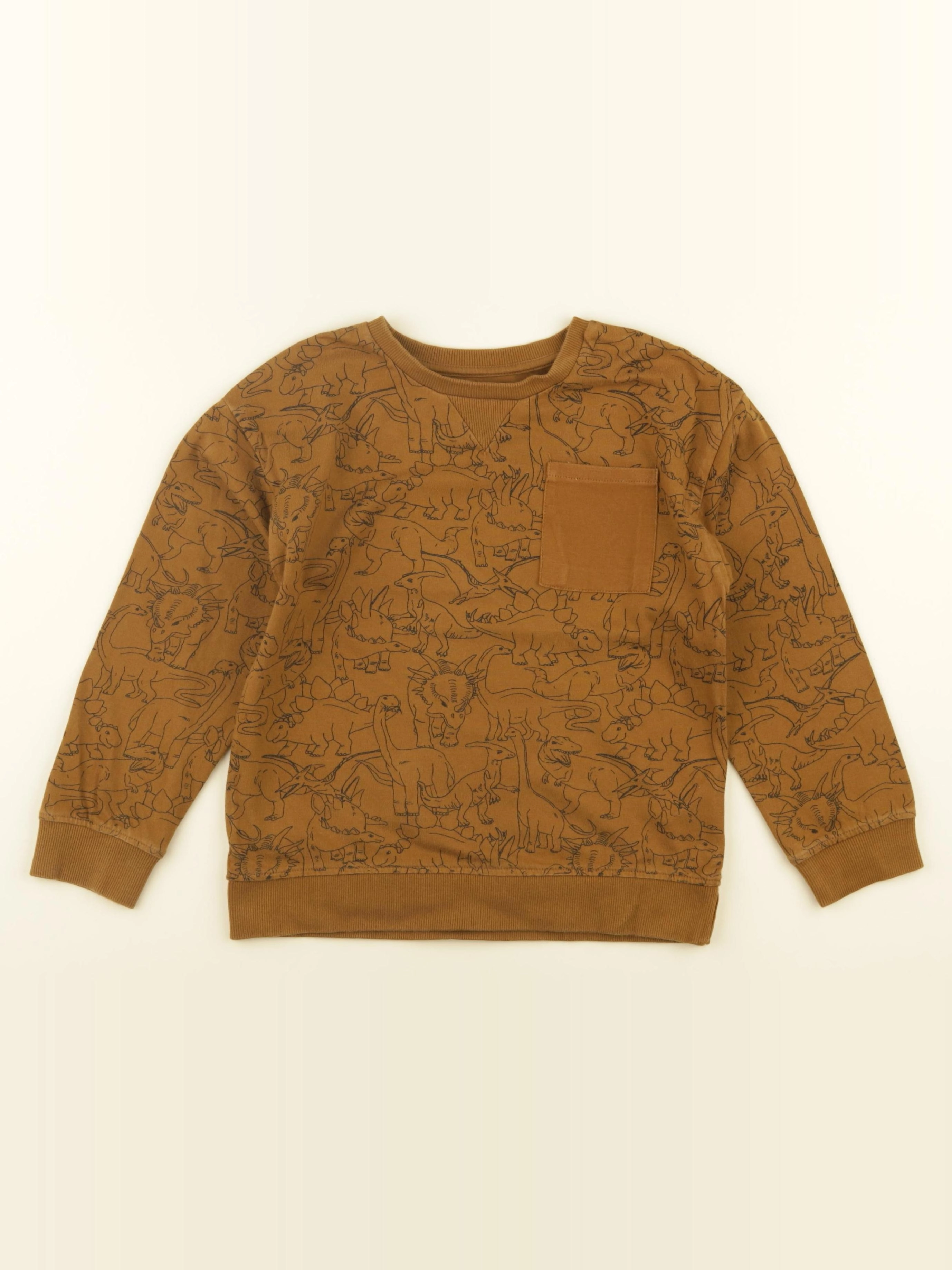 Vertbaudet - sweat marron - 8 ans
