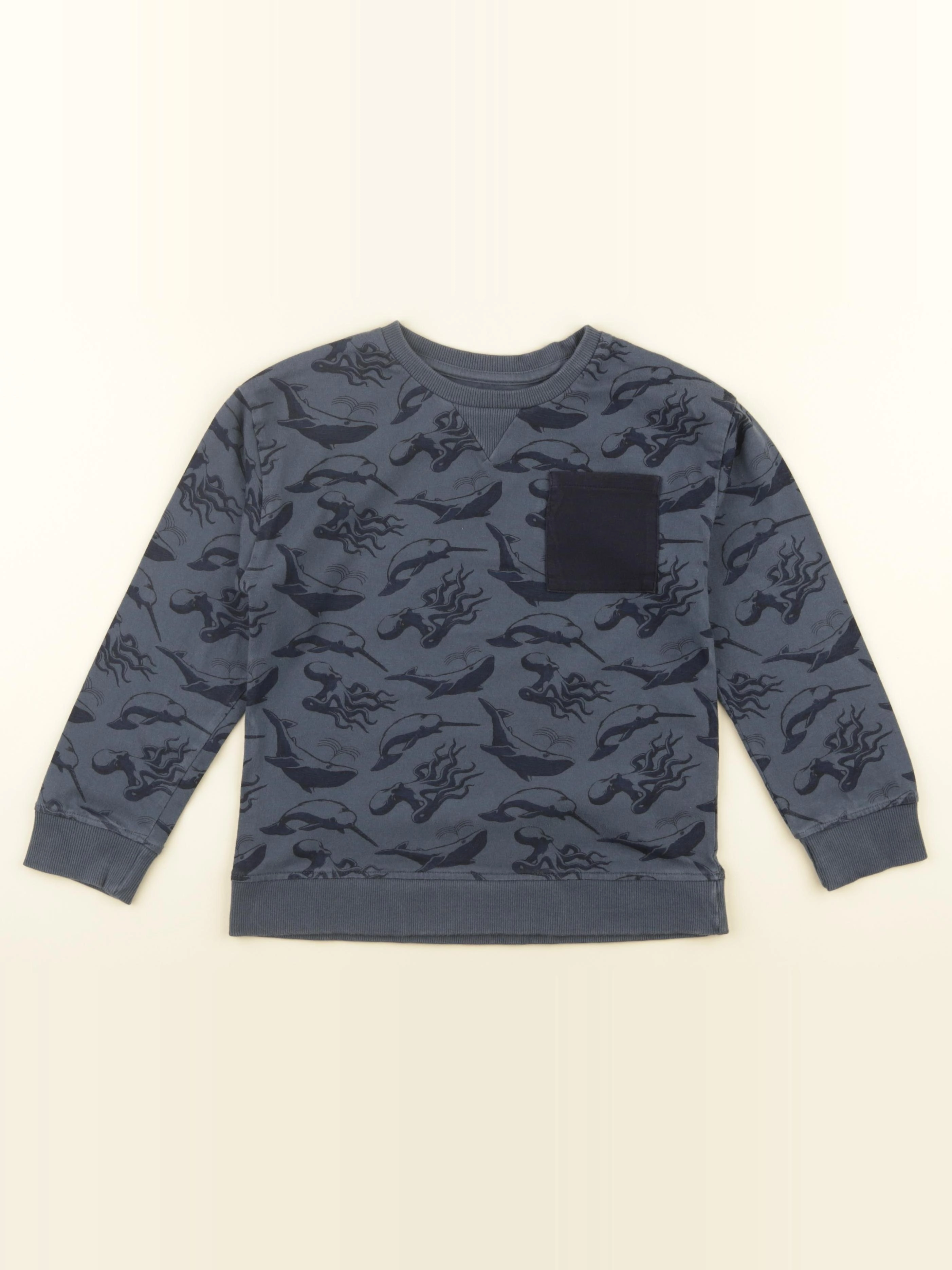 Vertbaudet - sweat bleu - 8 ans