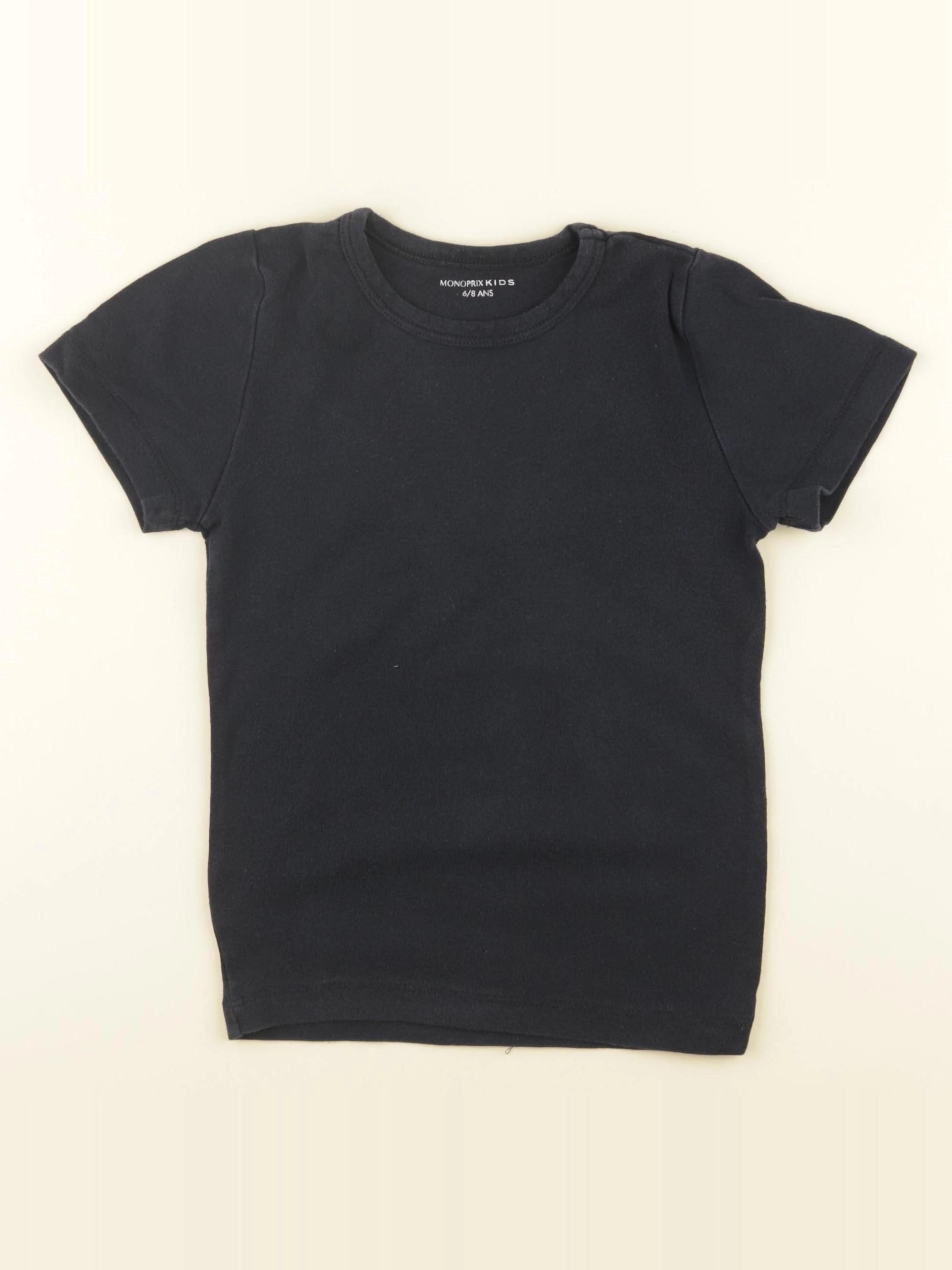 Monoprix - tee-shirt noir - 6/8 ans