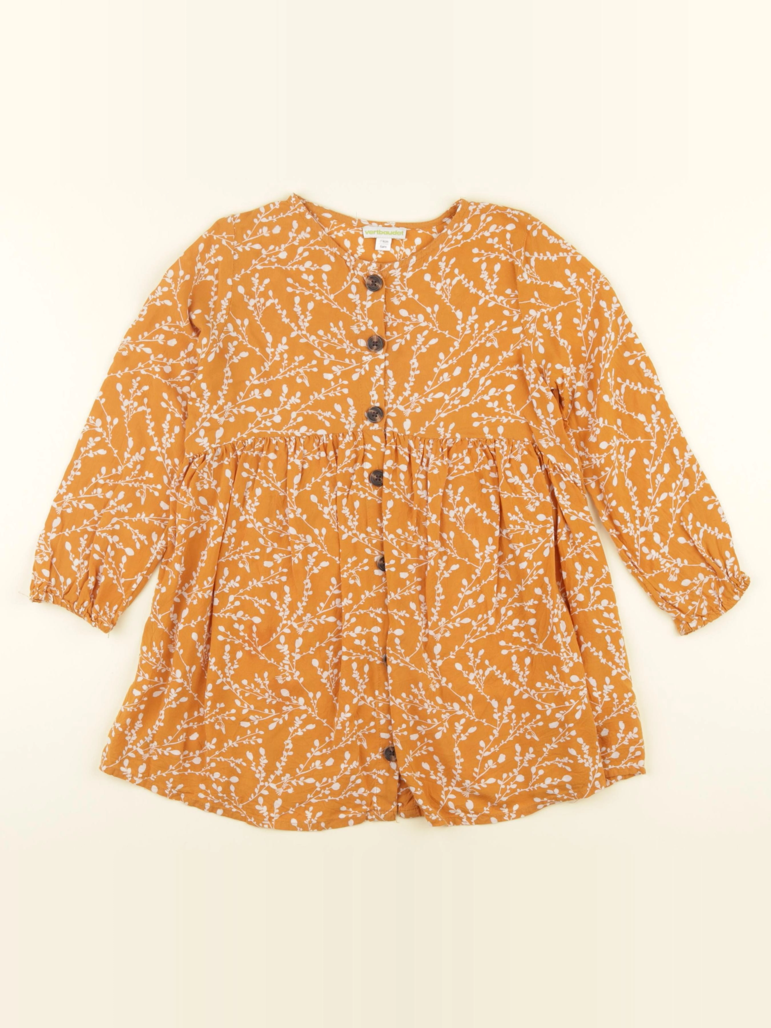 Vertbaudet - robe orange - 6 ans