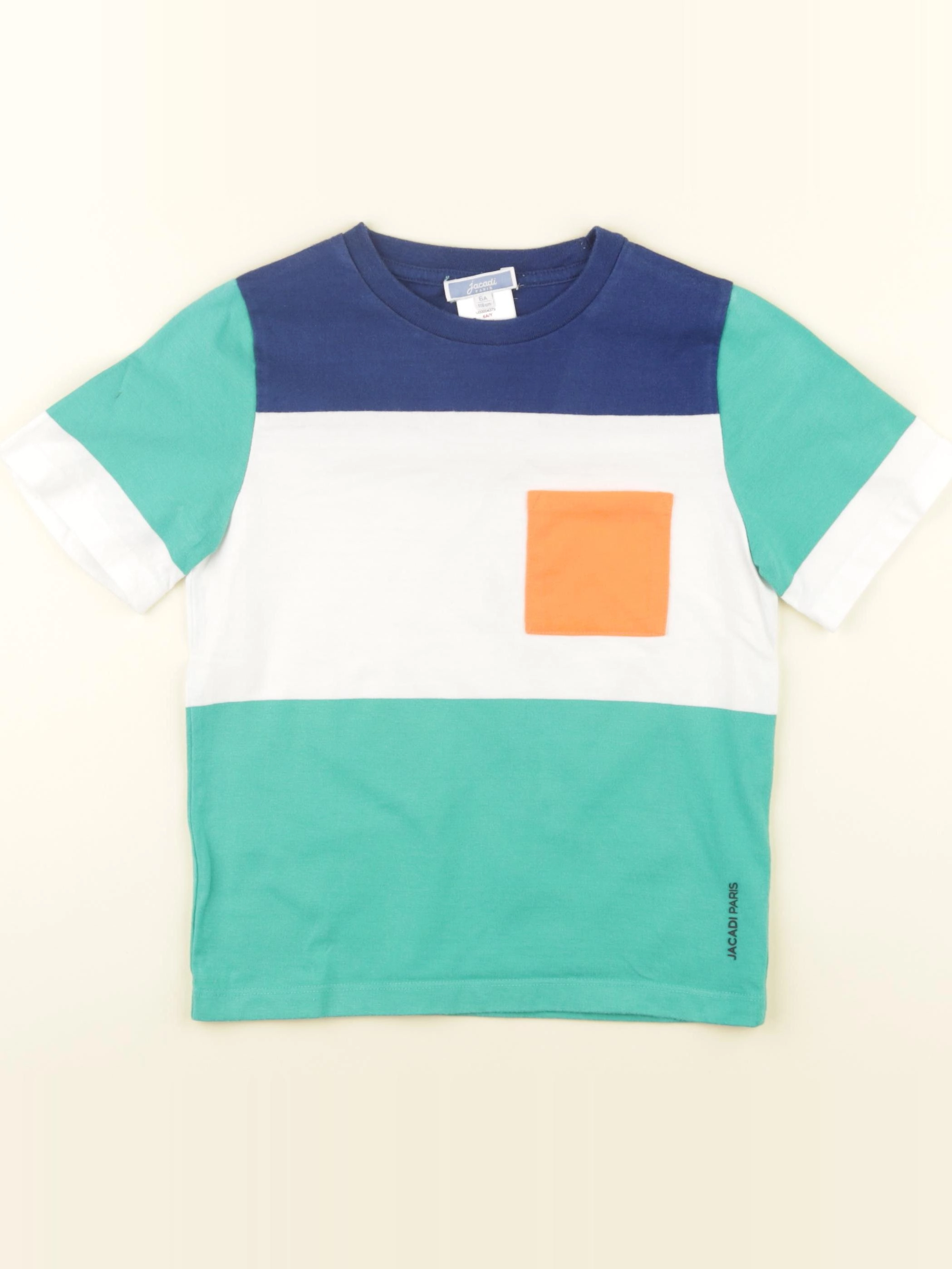 Jacadi - tee-shirt blanc, bleu - 6 ans