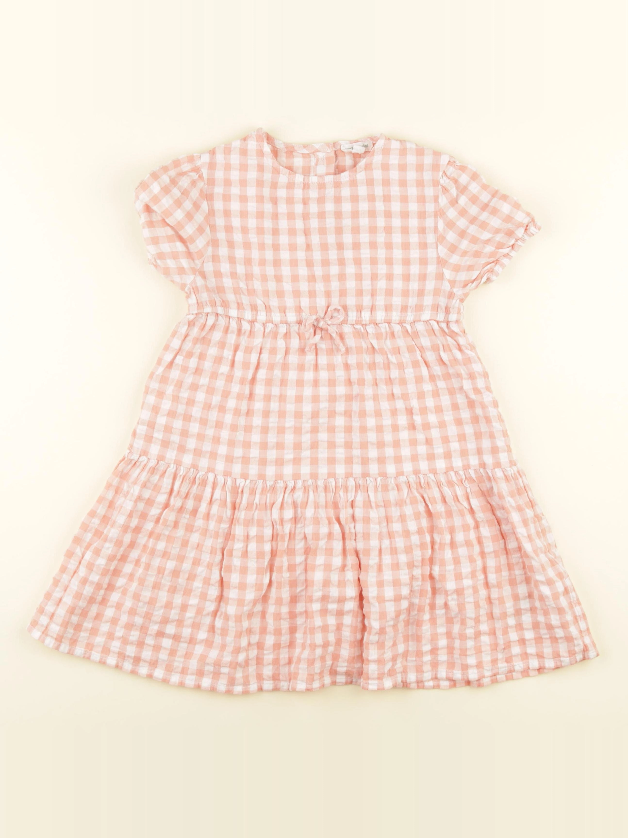Vertbaudet - robe blanc, rose - 6 ans