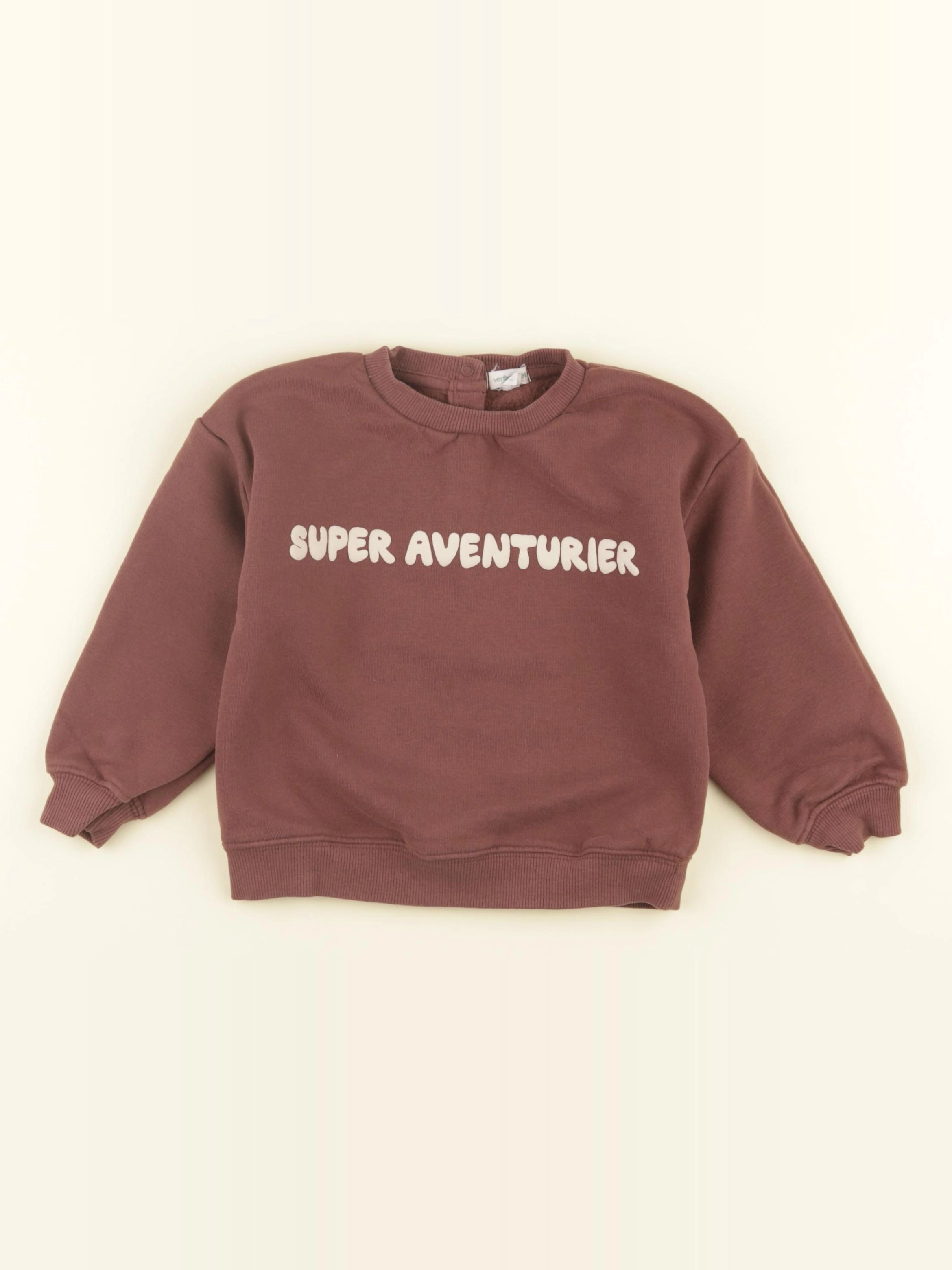 Vertbaudet - sweat marron - 3 ans
