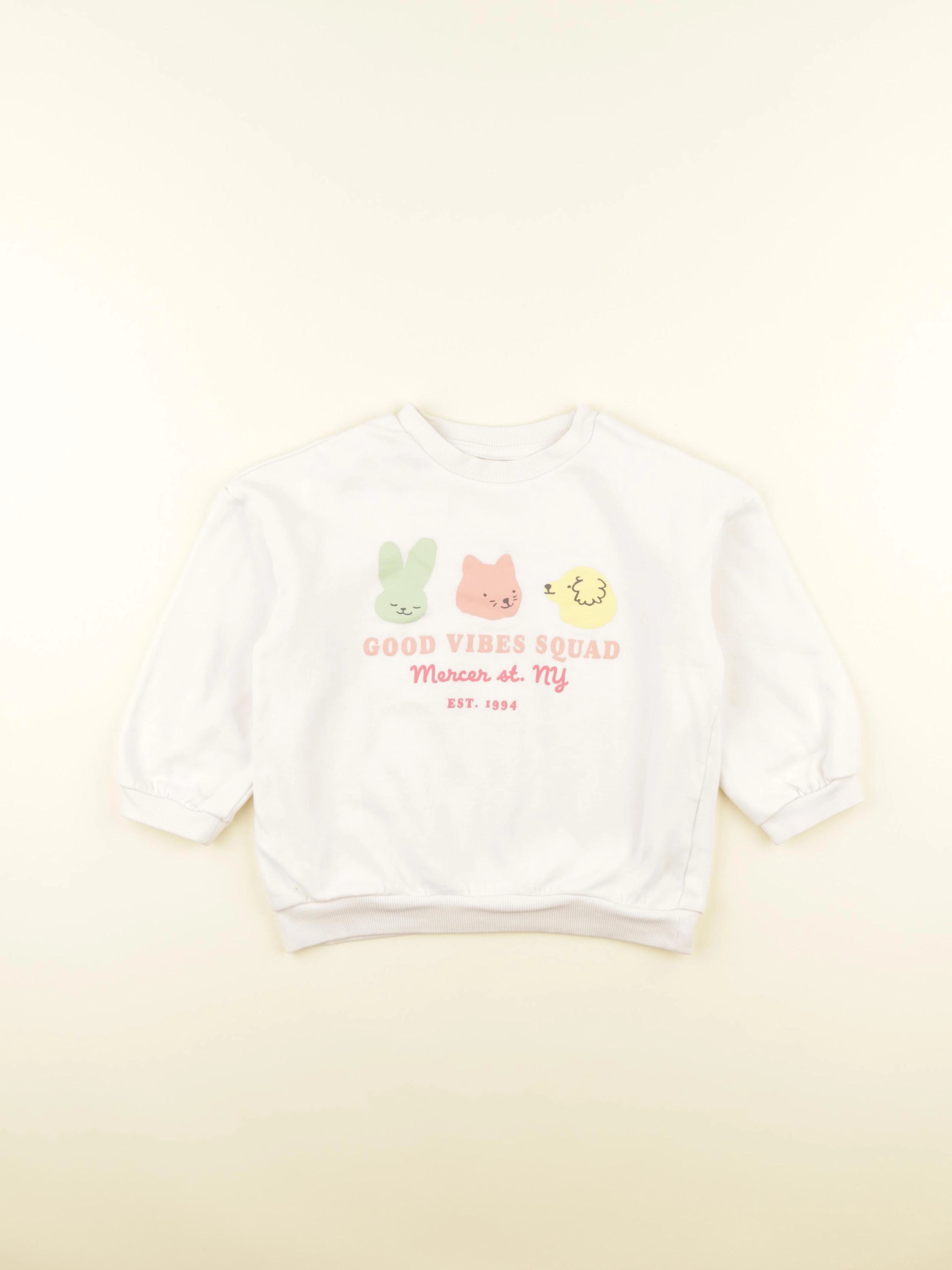 H&M - sweat beige - 3/4 ans