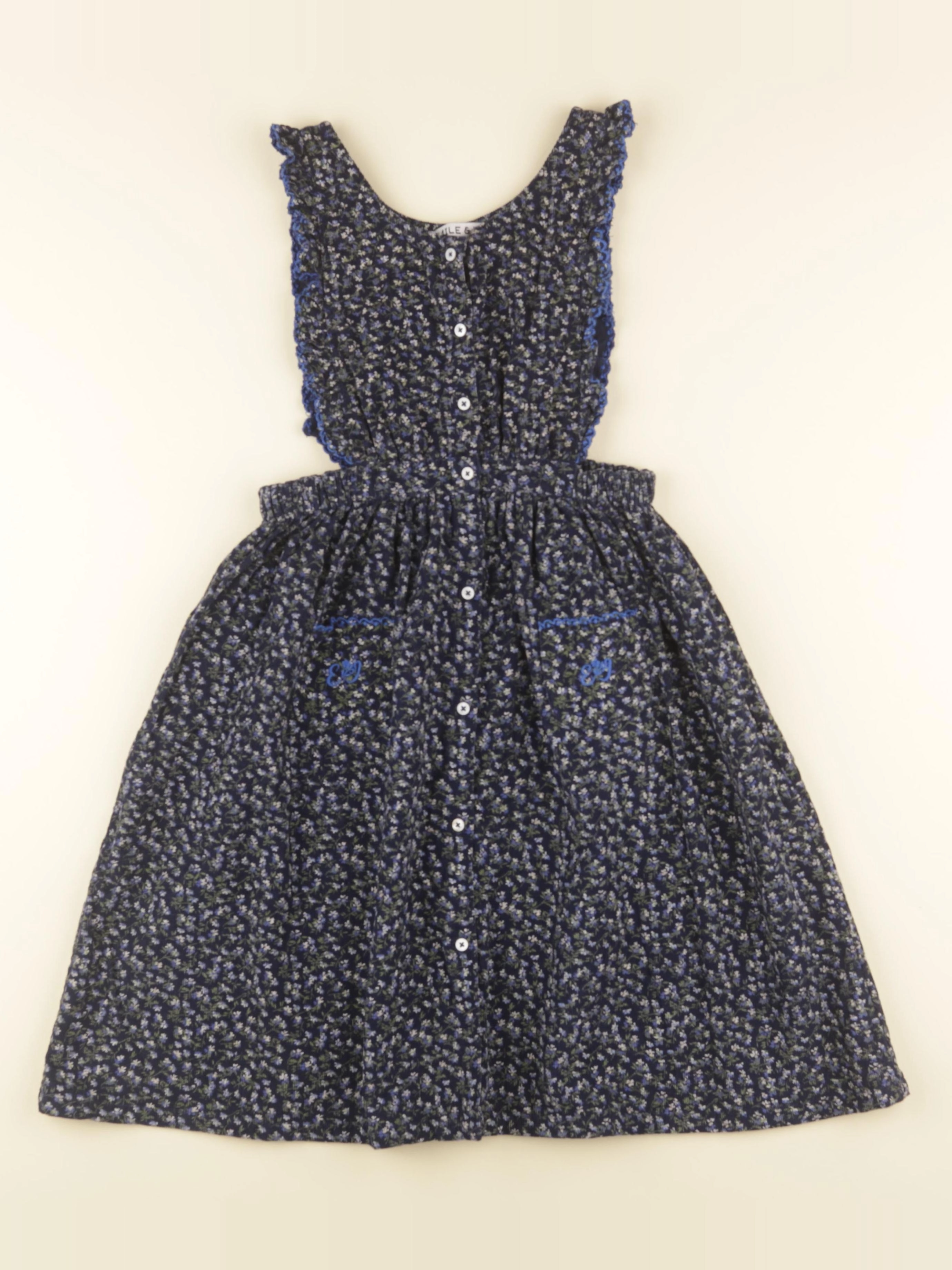 Emile et Ida - robe bleu - 8 ans