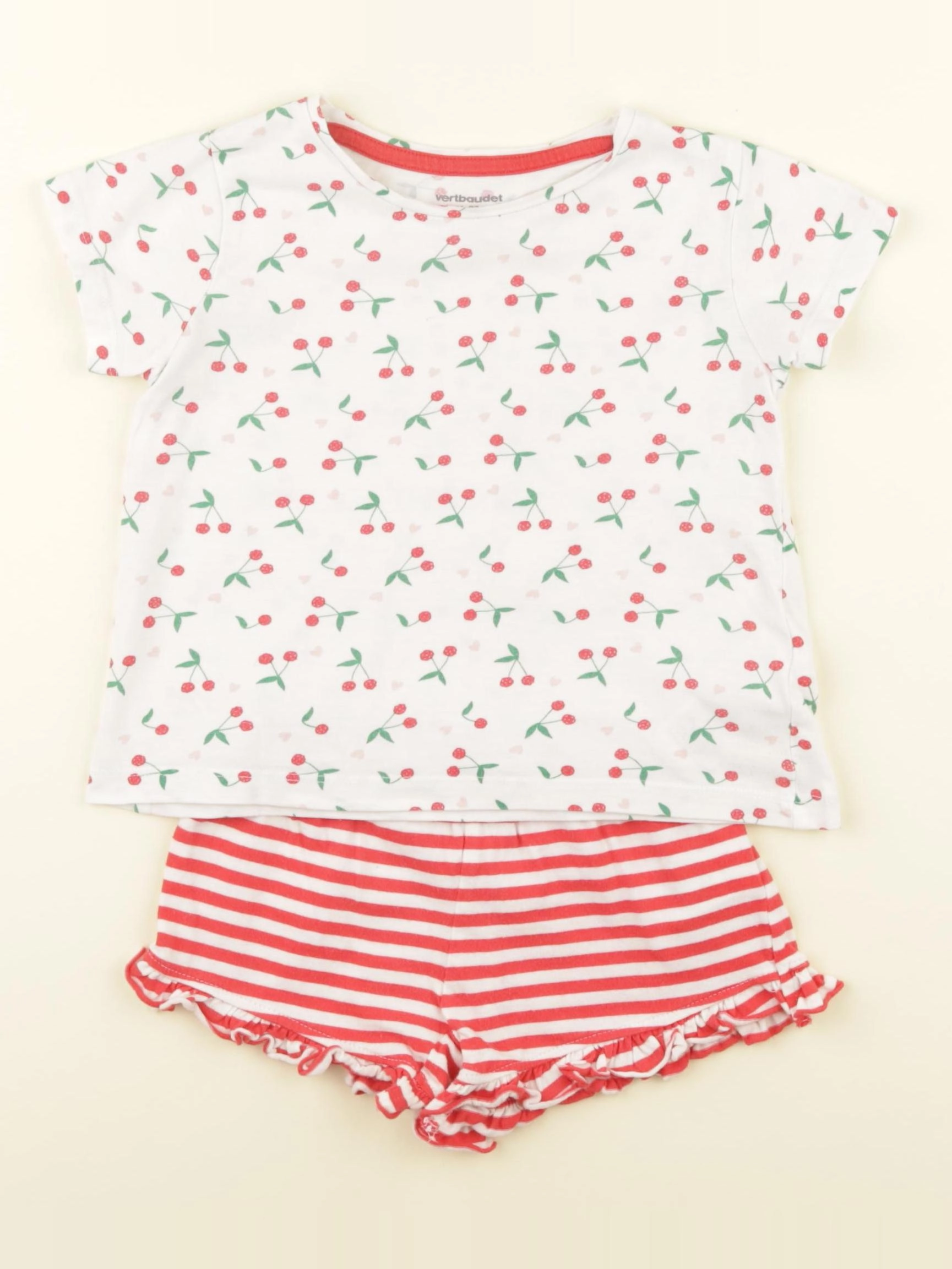 Vertbaudet - pyjama coton blanc - 3 ans