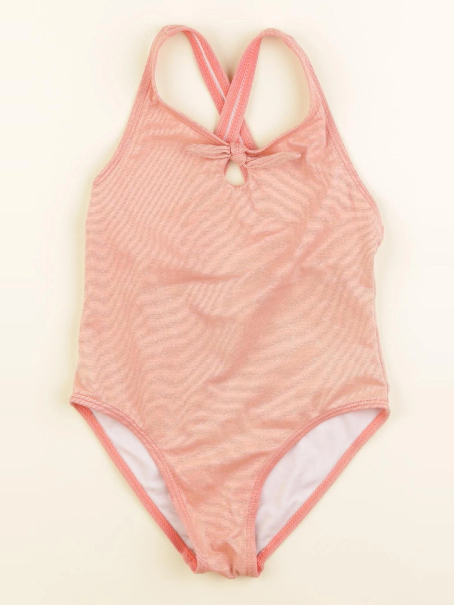 Vertbaudet - maillot de bain orange, or - 5 ans