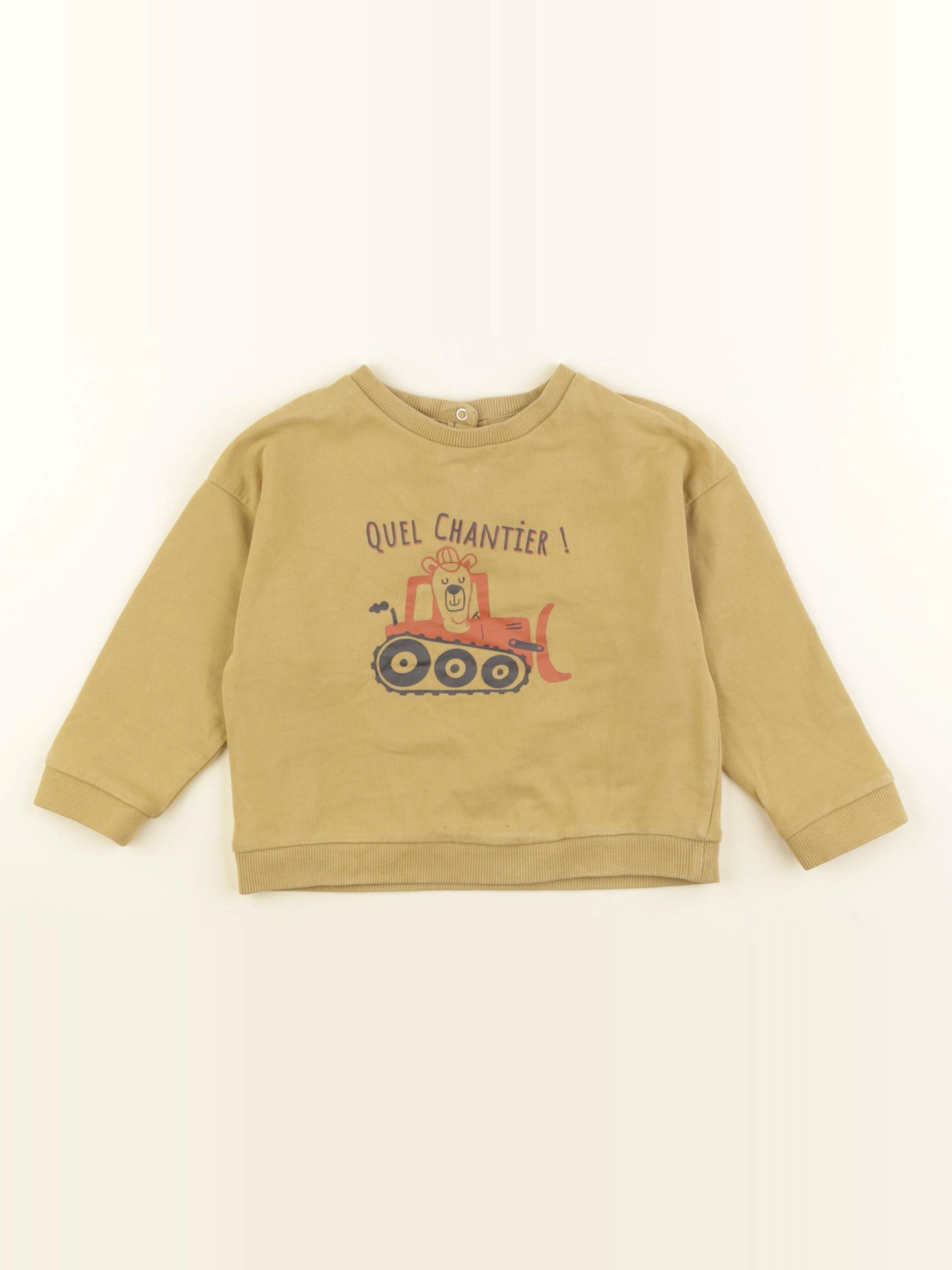 Vertbaudet - sweat jaune - 2 ans