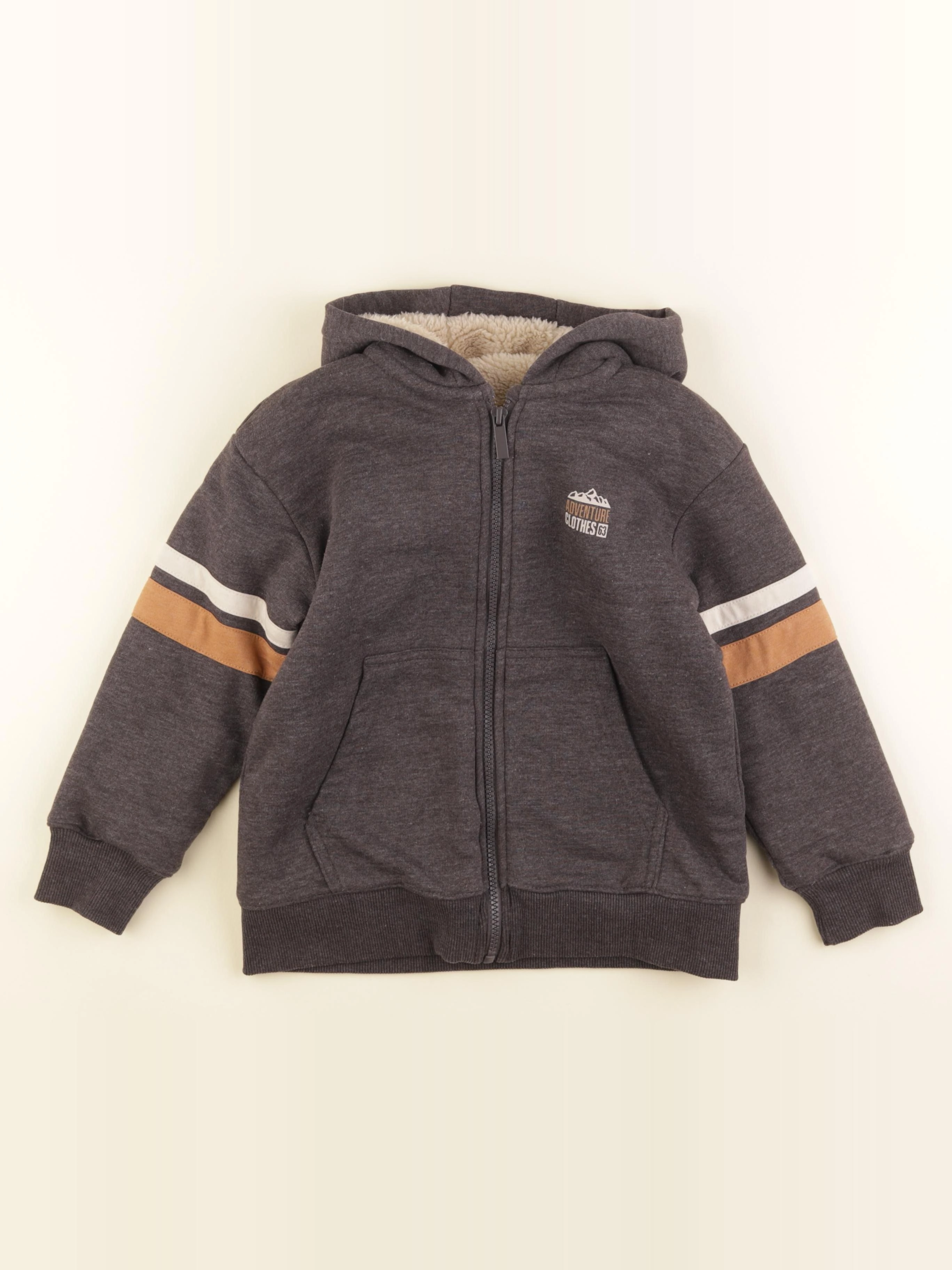Vertbaudet - sweat gris - 8 ans