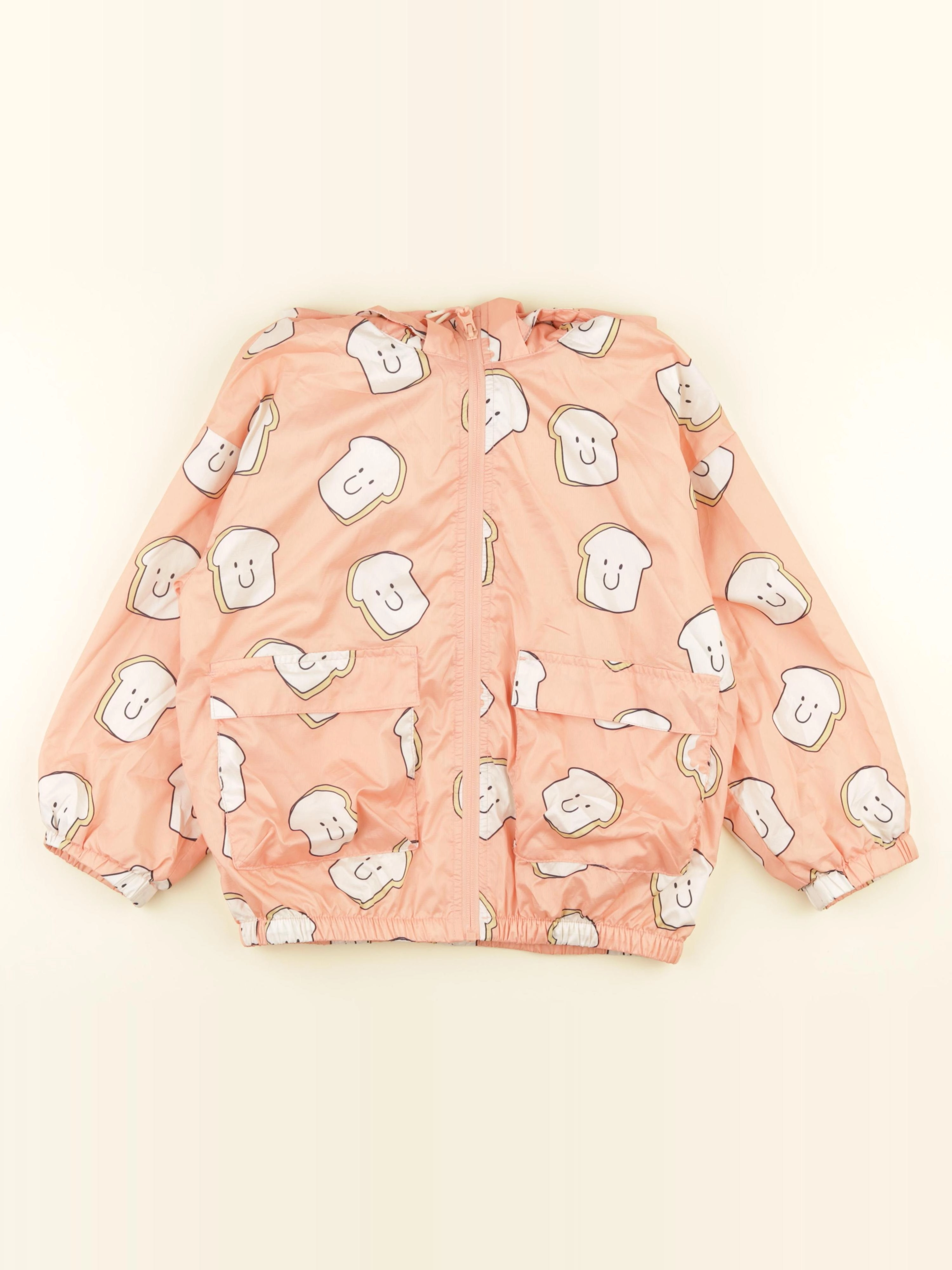 H&M - coupe-vent orange - 6/8 ans