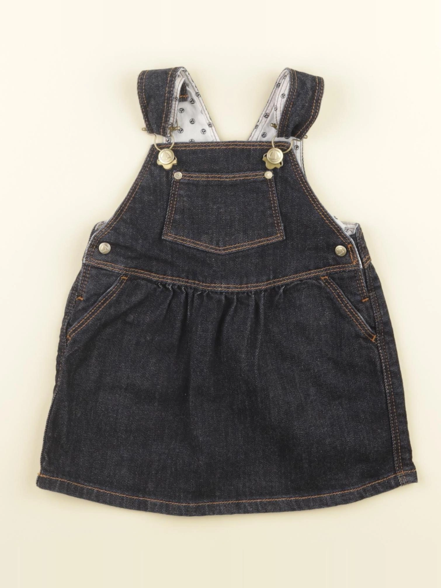 Petit Bateau - robe bleu - 12 mois