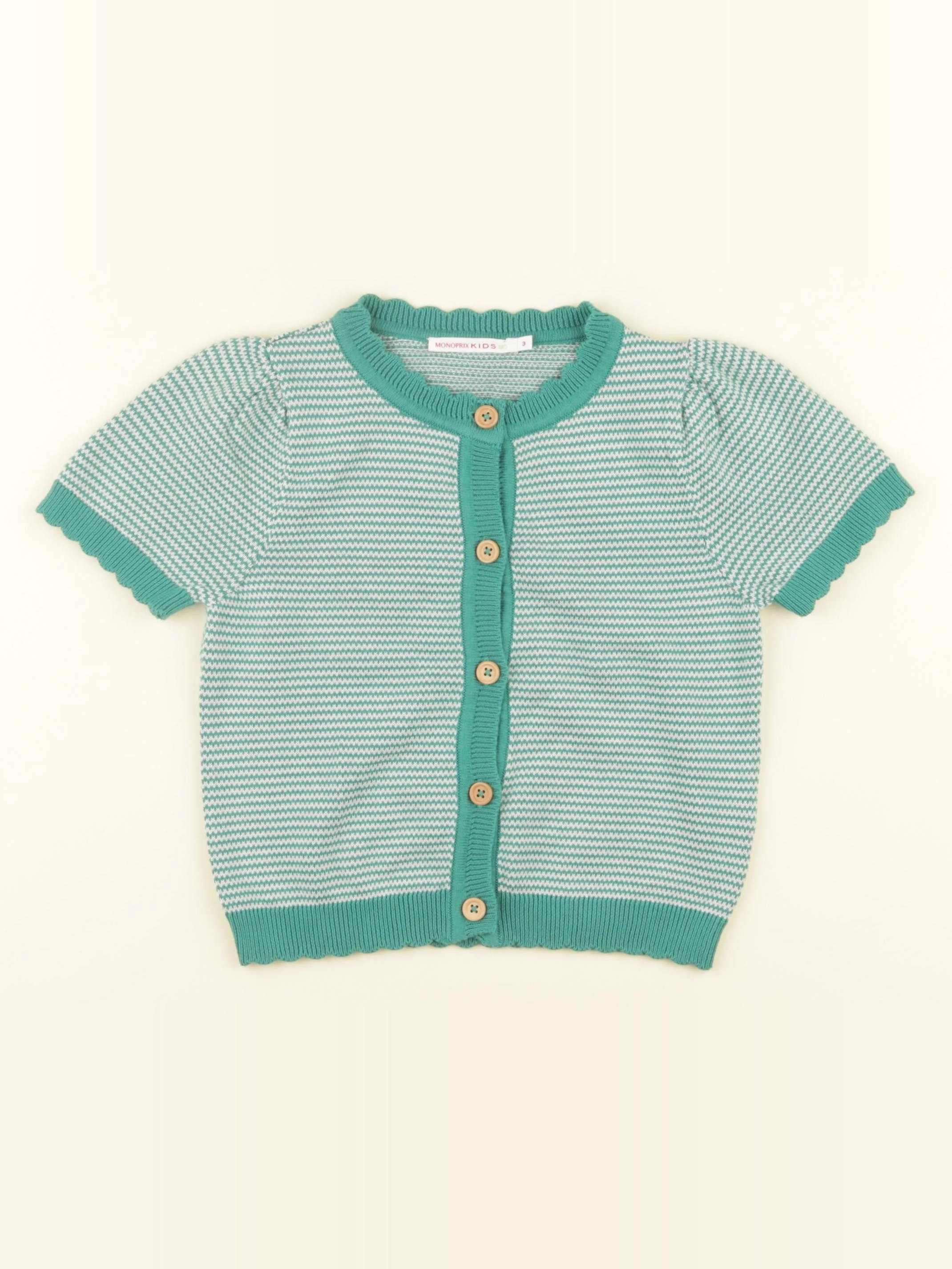 Monoprix - gilet vert - 3 ans