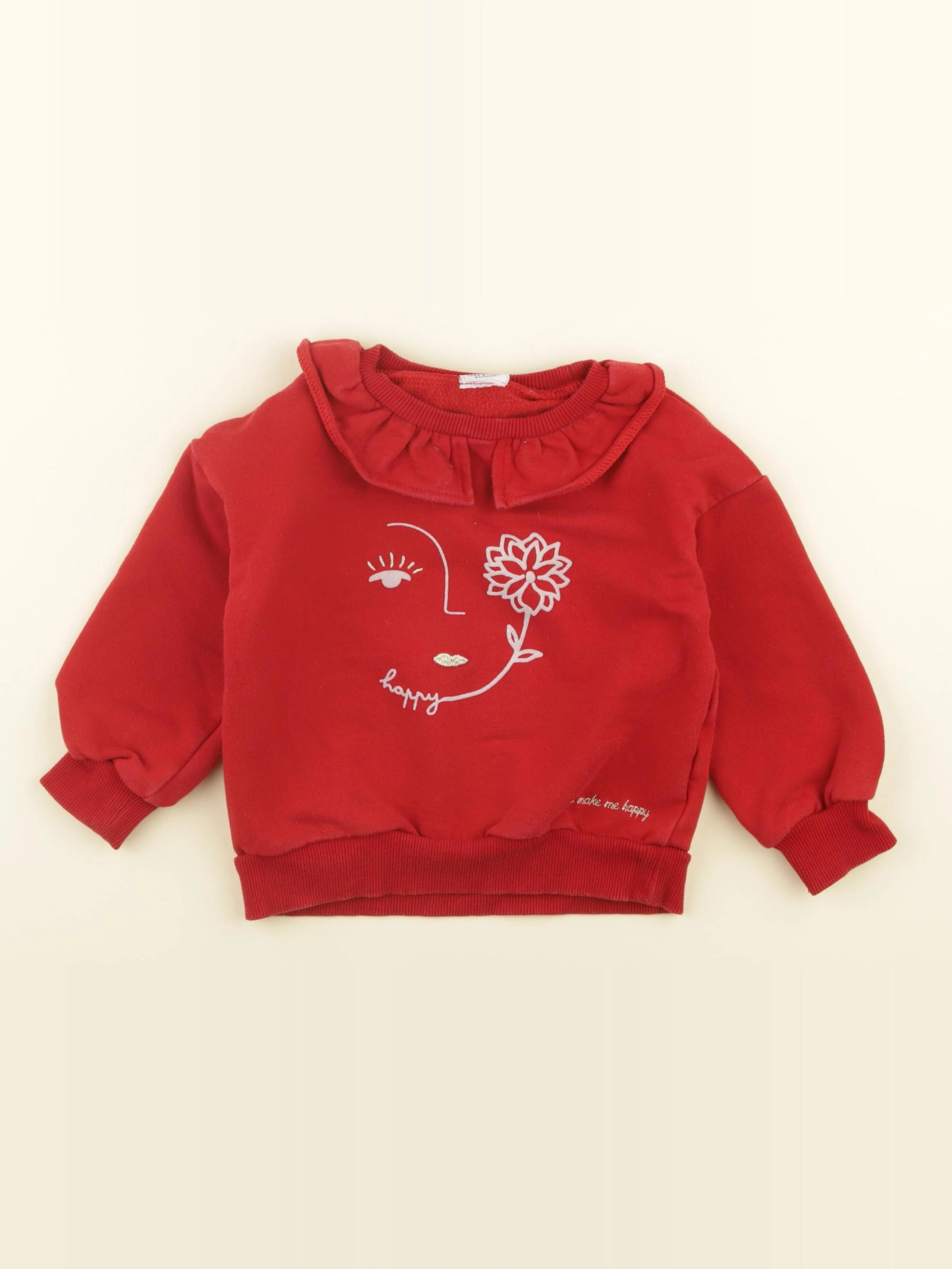 Tape à l'oeil - sweat rouge - 3 ans