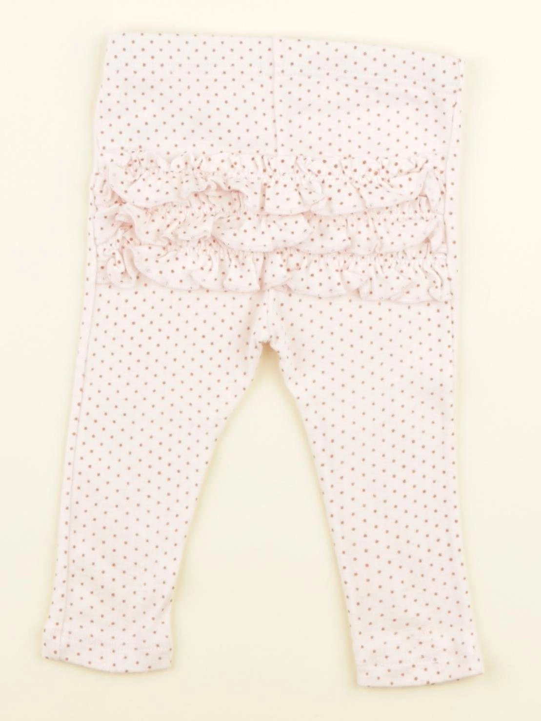 Petit Bateau - legging volants au dos rose - 6 mois