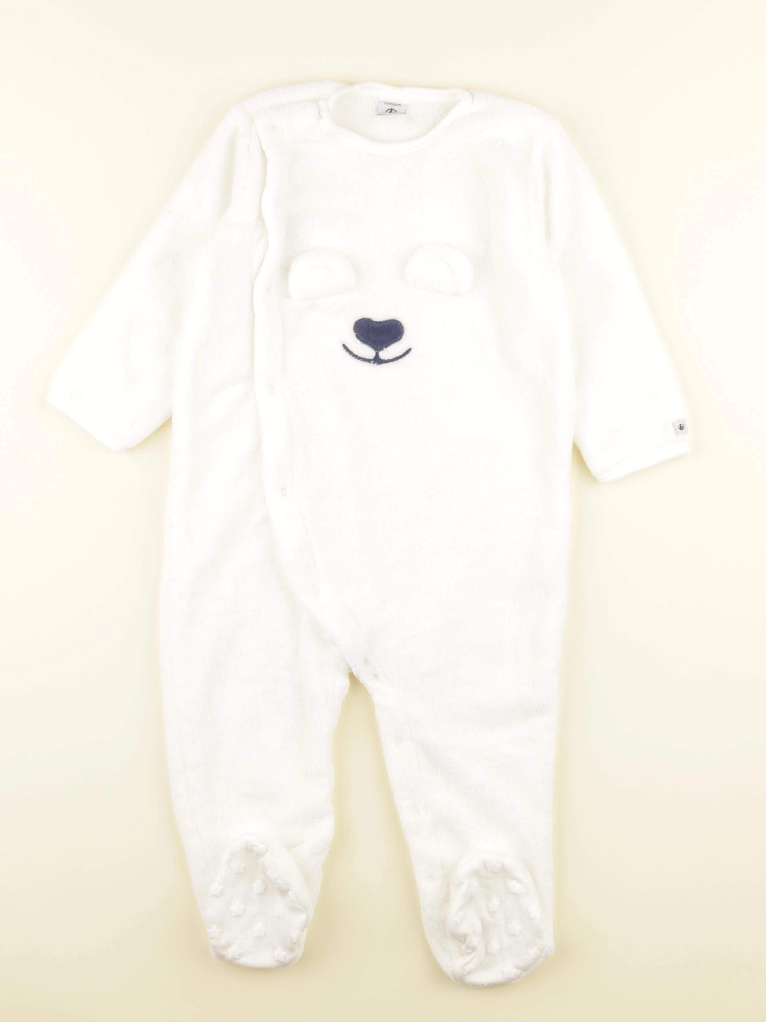 Petit Bateau - sur-pyjama blanc - 24 mois