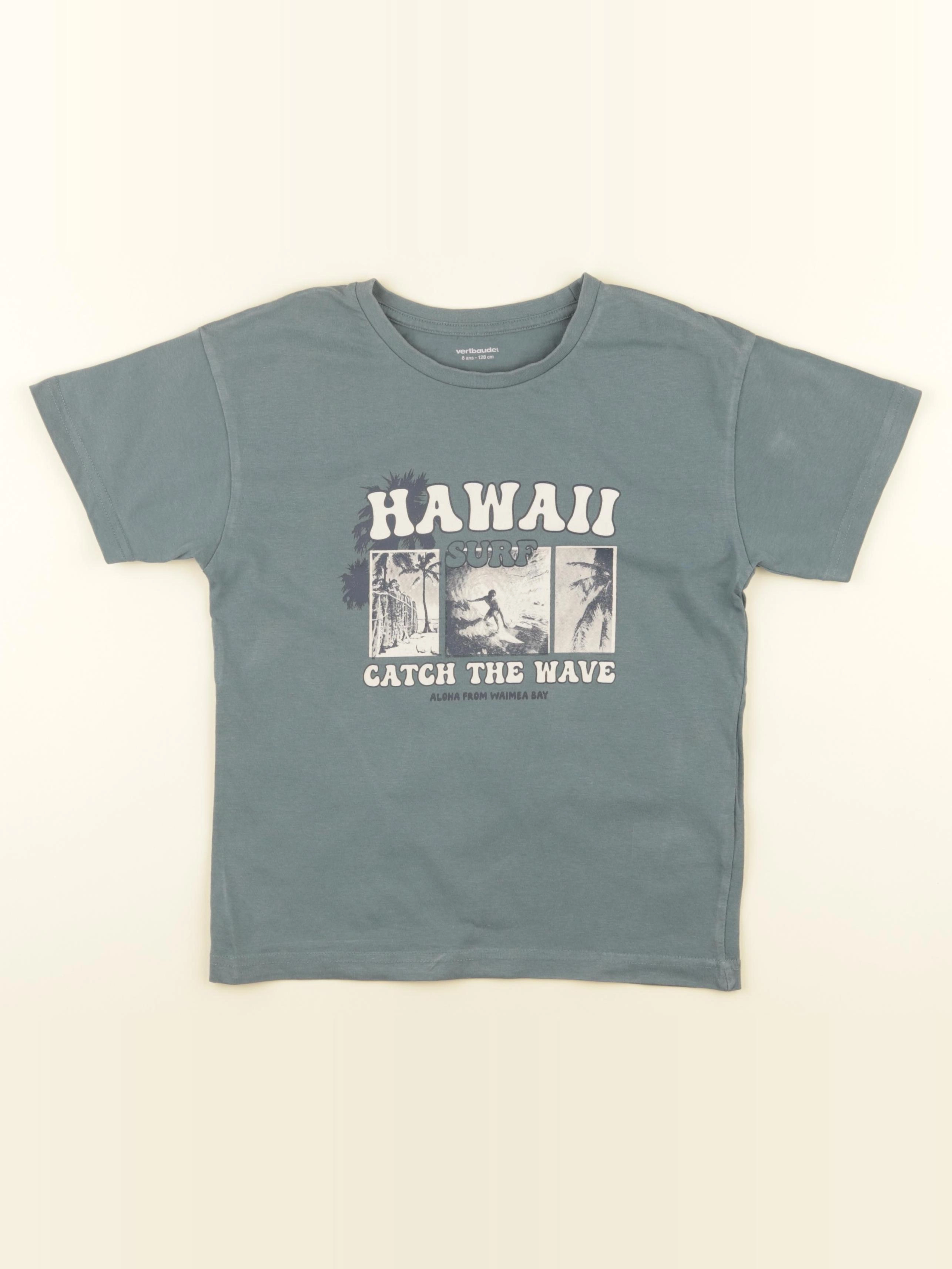 Vertbaudet - tee-shirt vert - 8 ans