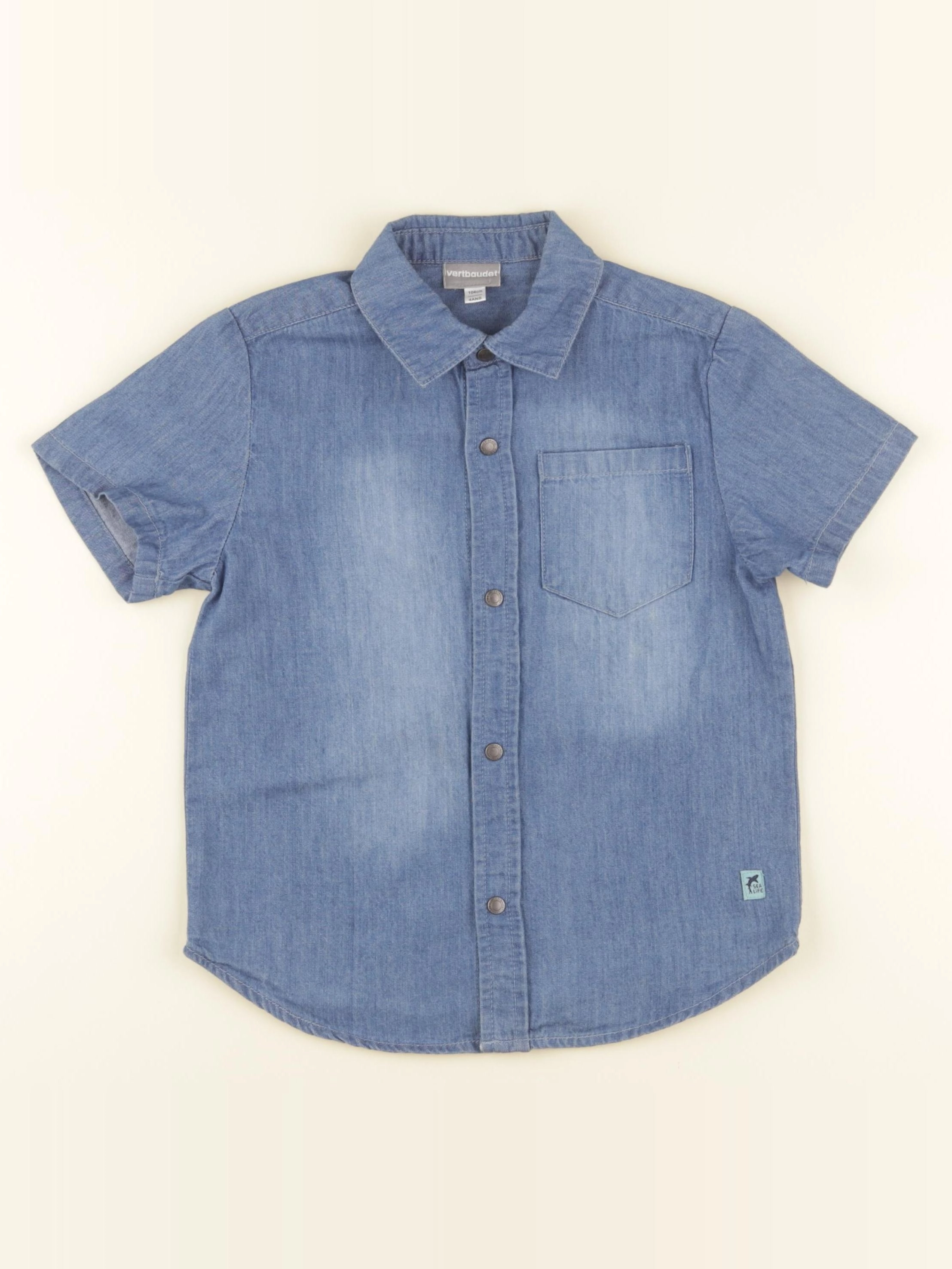 Vertbaudet - chemise bleu - 4 ans
