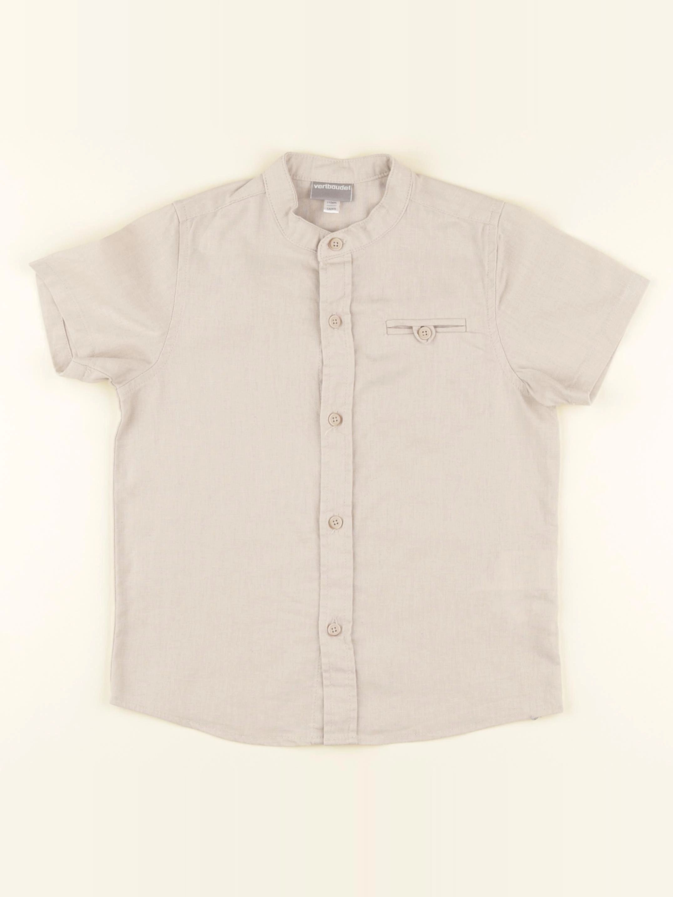 Vertbaudet - chemise beige - 5 ans