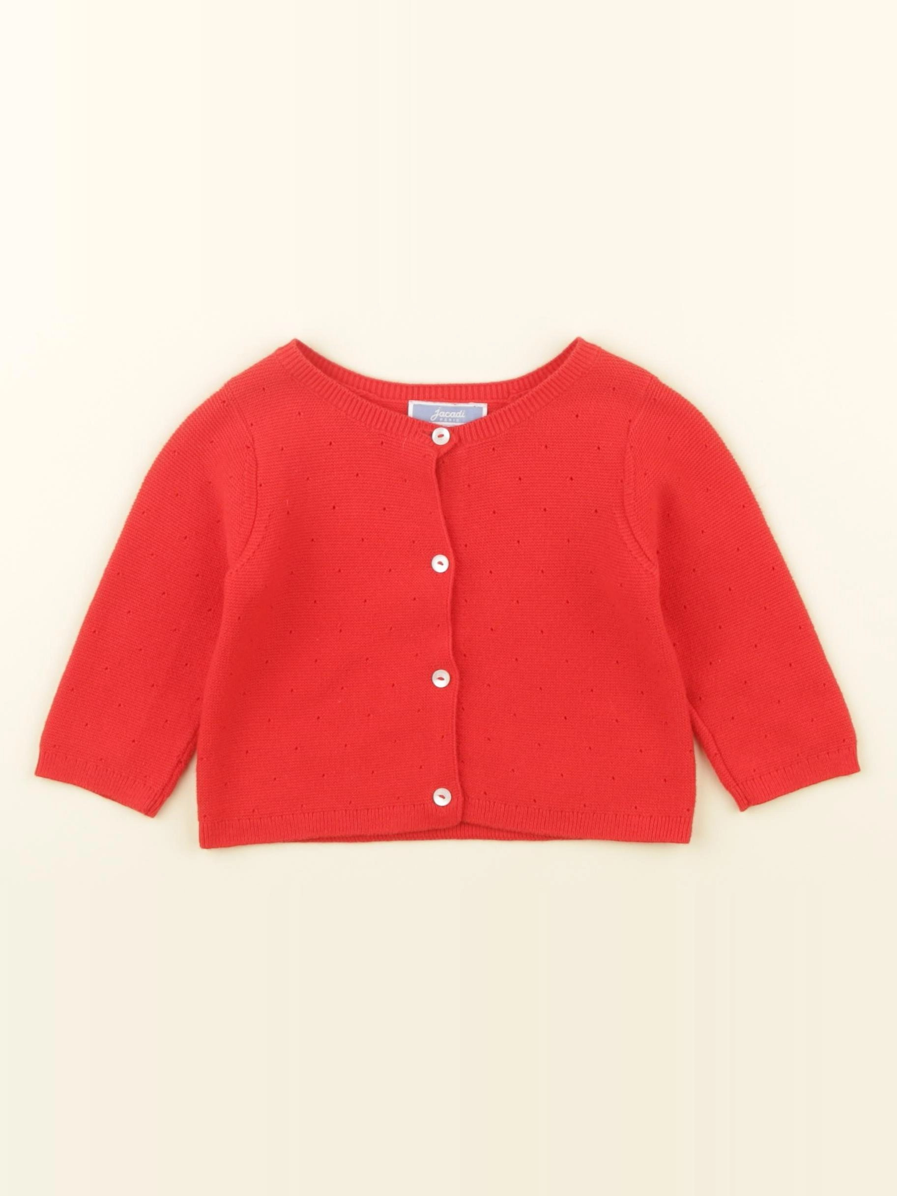 Jacadi - gilet rouge - 6 mois