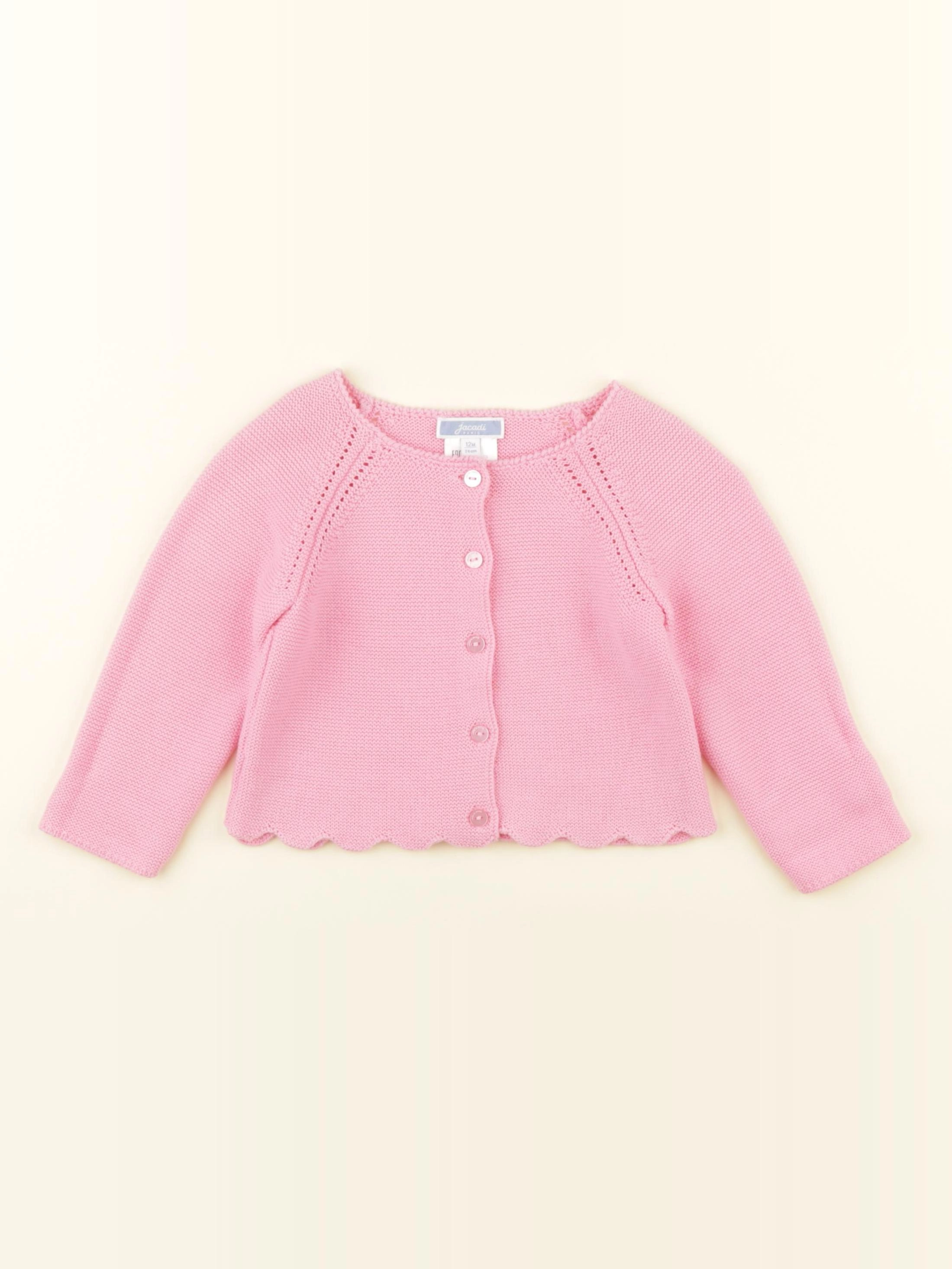 Jacadi - gilet rose - 12 mois