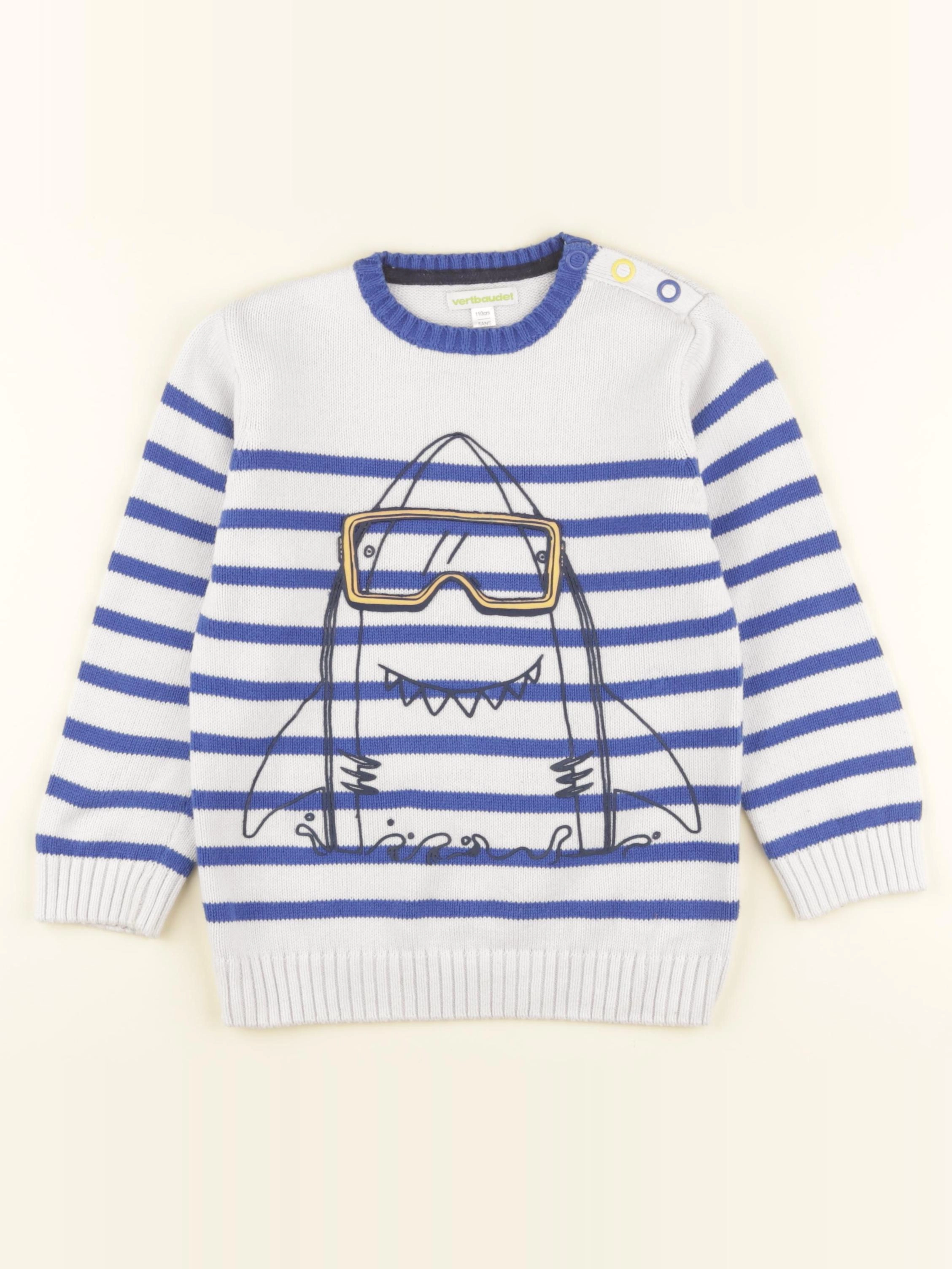 Vertbaudet - pull bleu - 5 ans