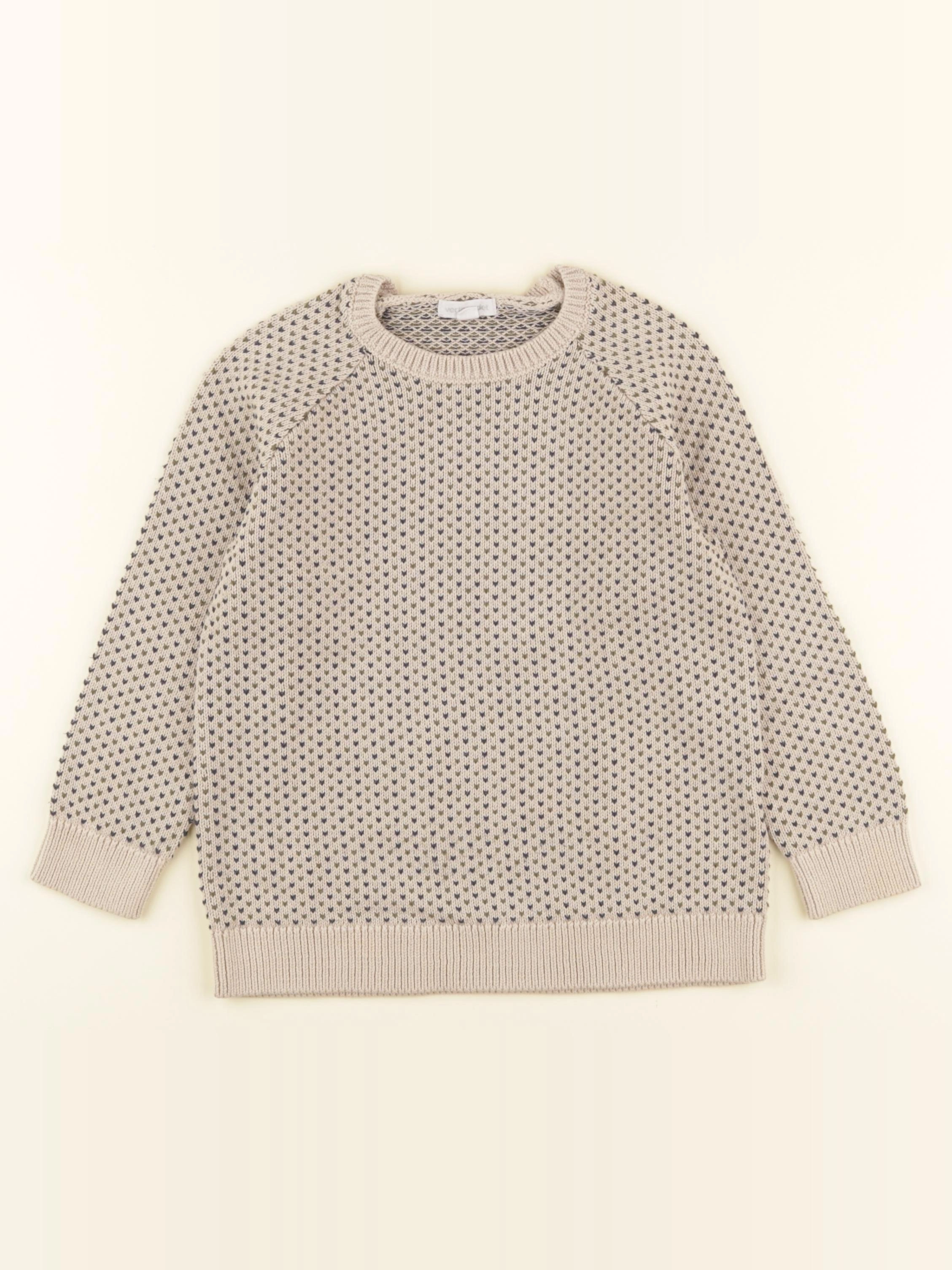 Vertbaudet - pull beige - 5 ans
