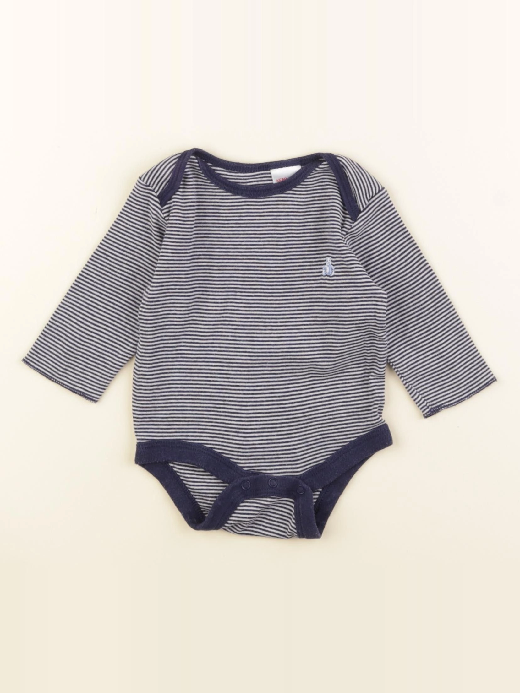 GAP - body blanc, bleu - 0 mois