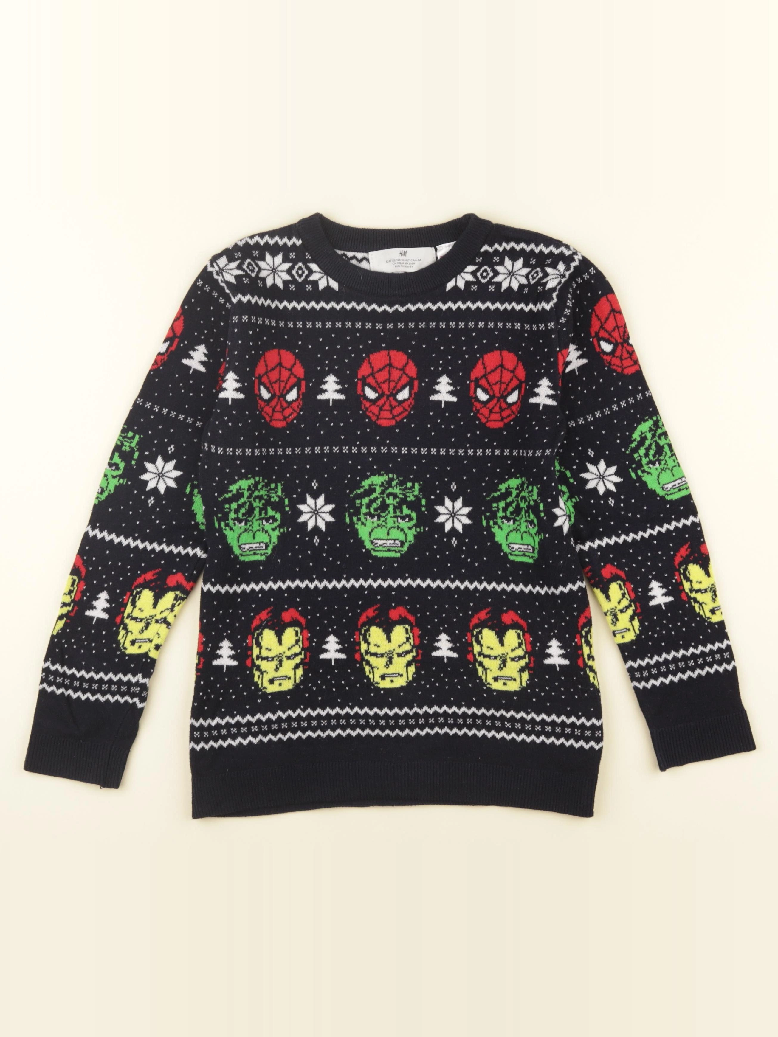 H&M - pull bleu - 6/7 ans