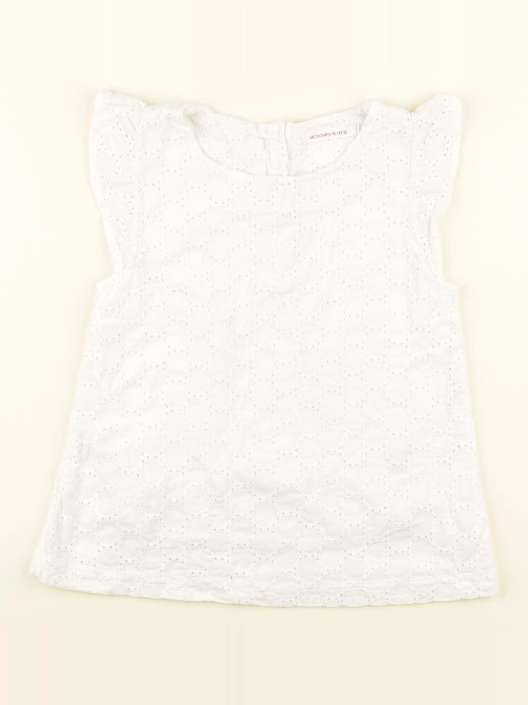 Monoprix - blouse blanc - 6 ans