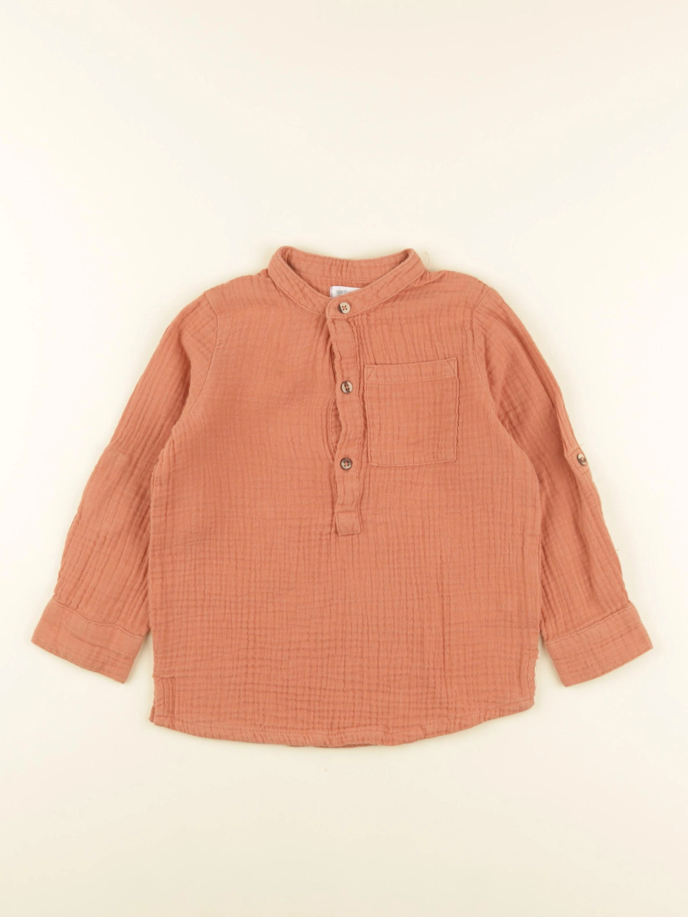 Vertbaudet - chemise orange - 5 ans