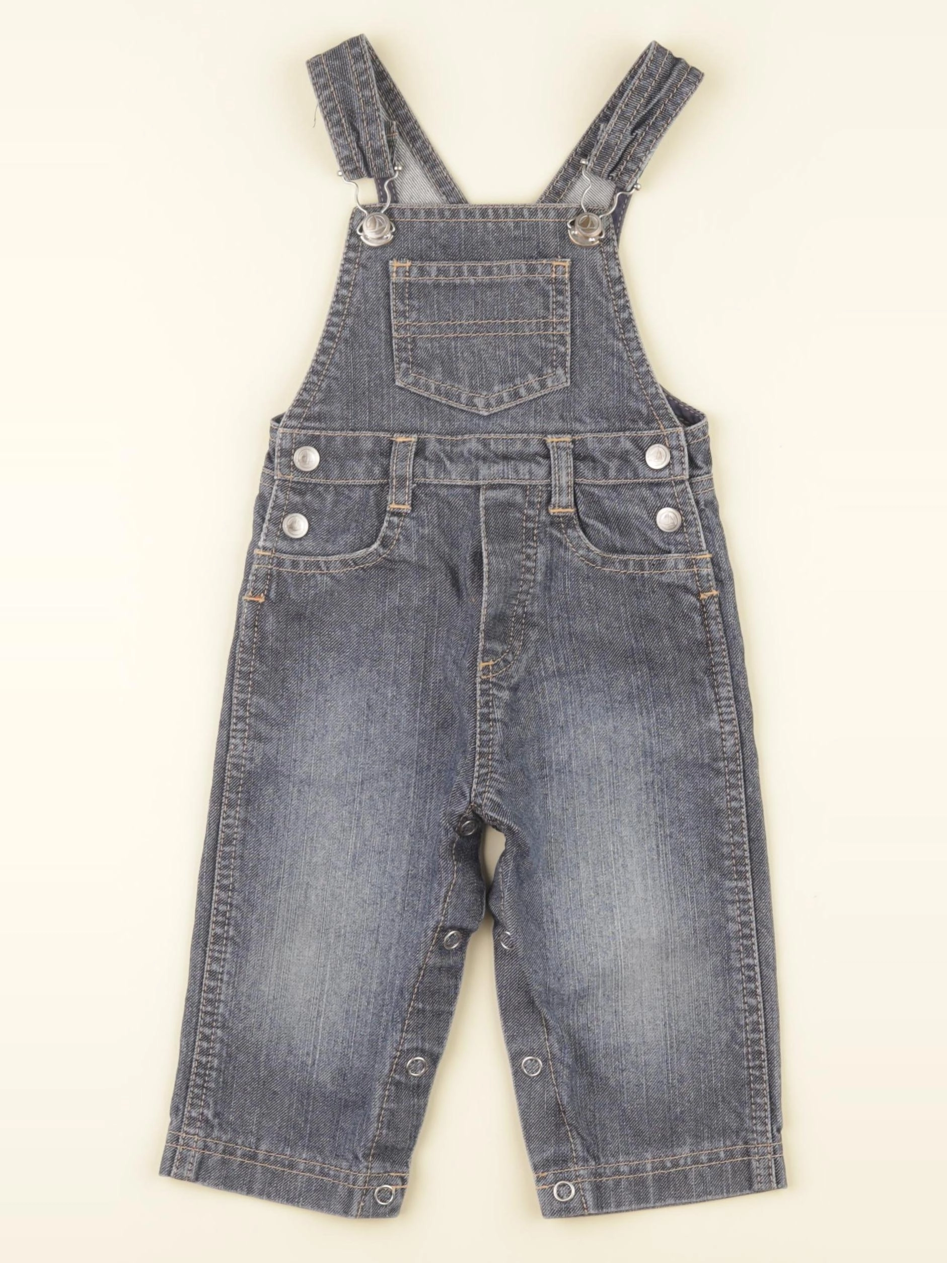 Petit Bateau - salopette bleu - 6 mois