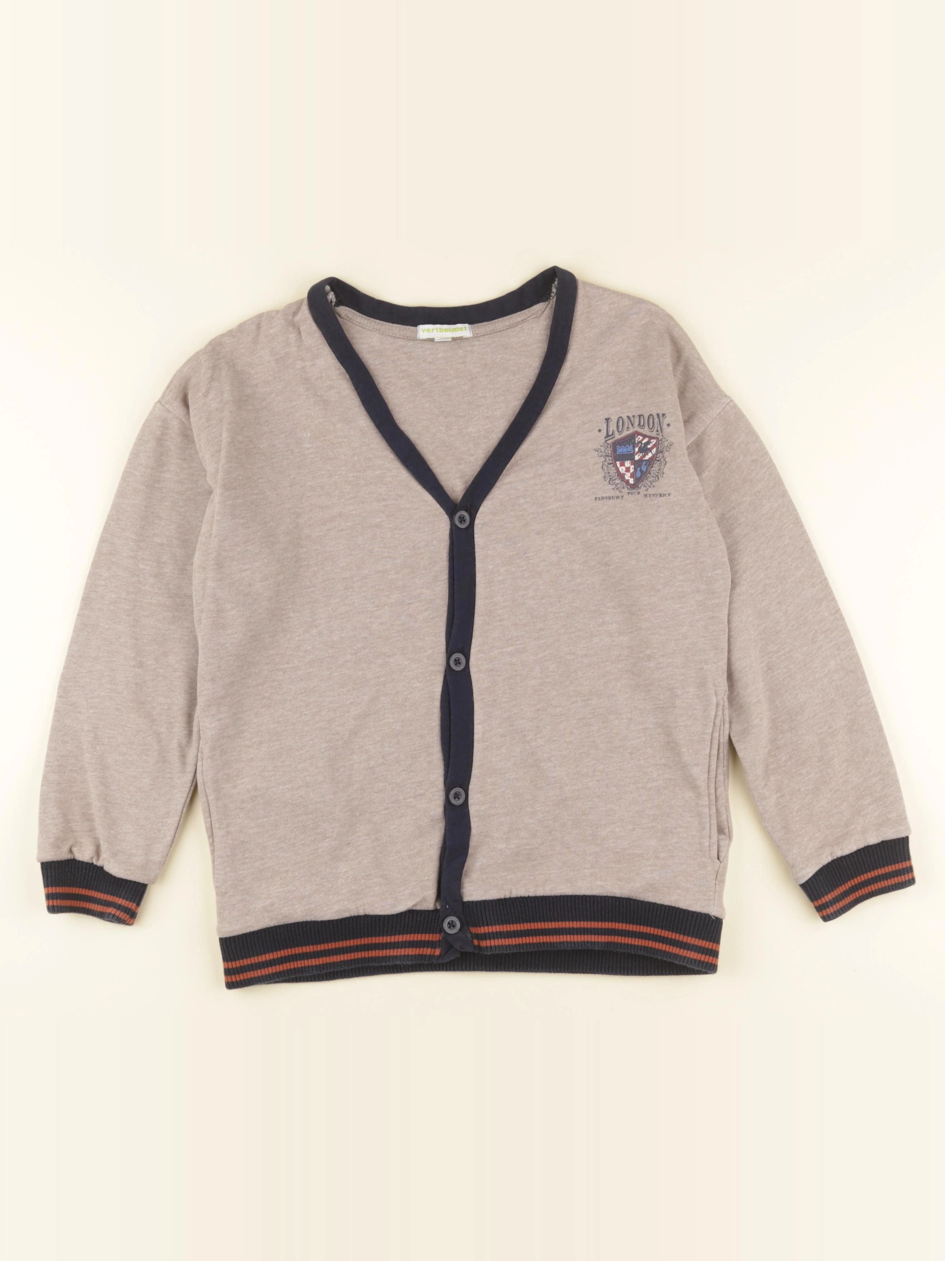 Vertbaudet - gilet beige - 10 ans