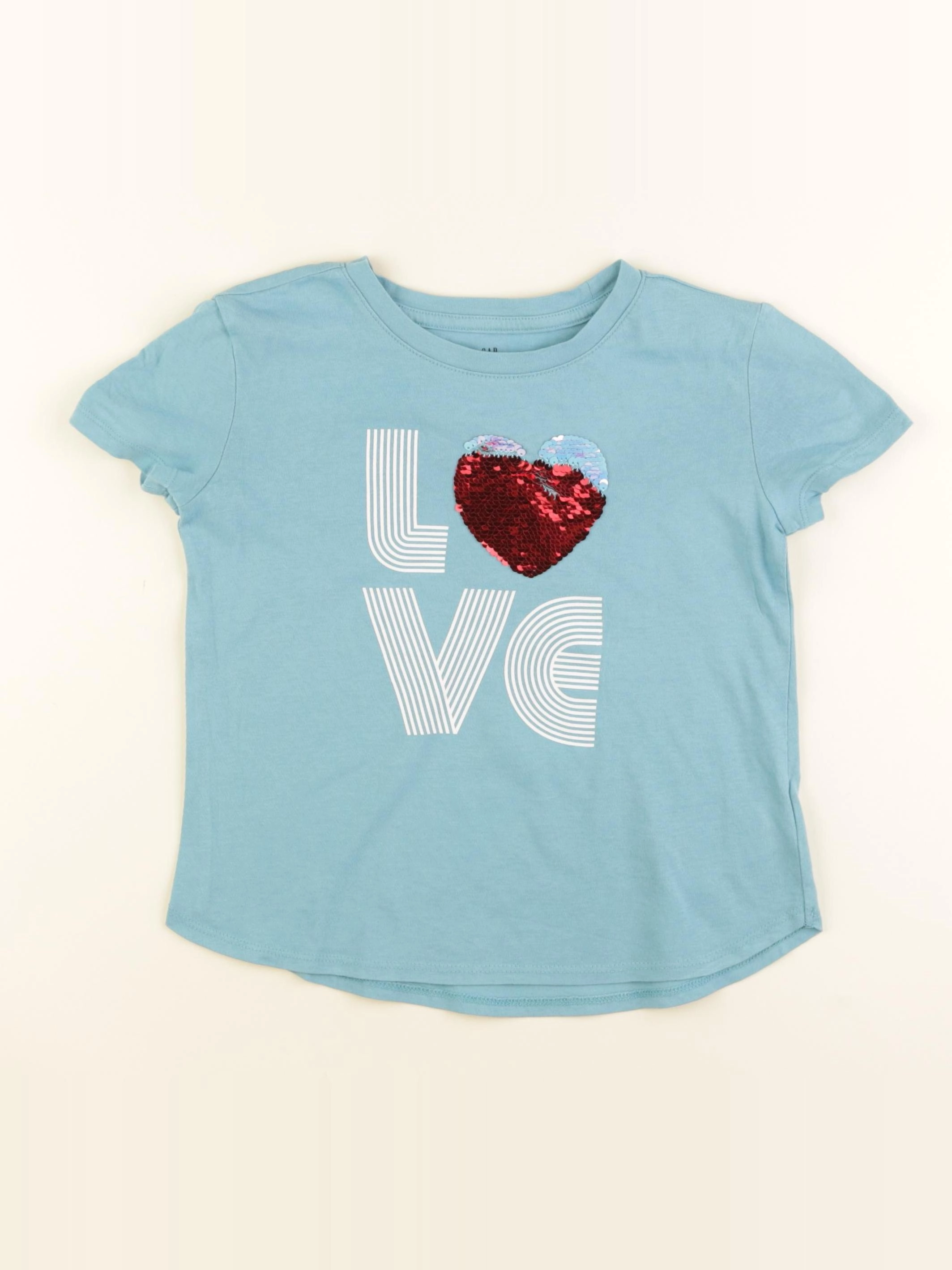 GAP - tee-shirt bleu - 4/5 ans