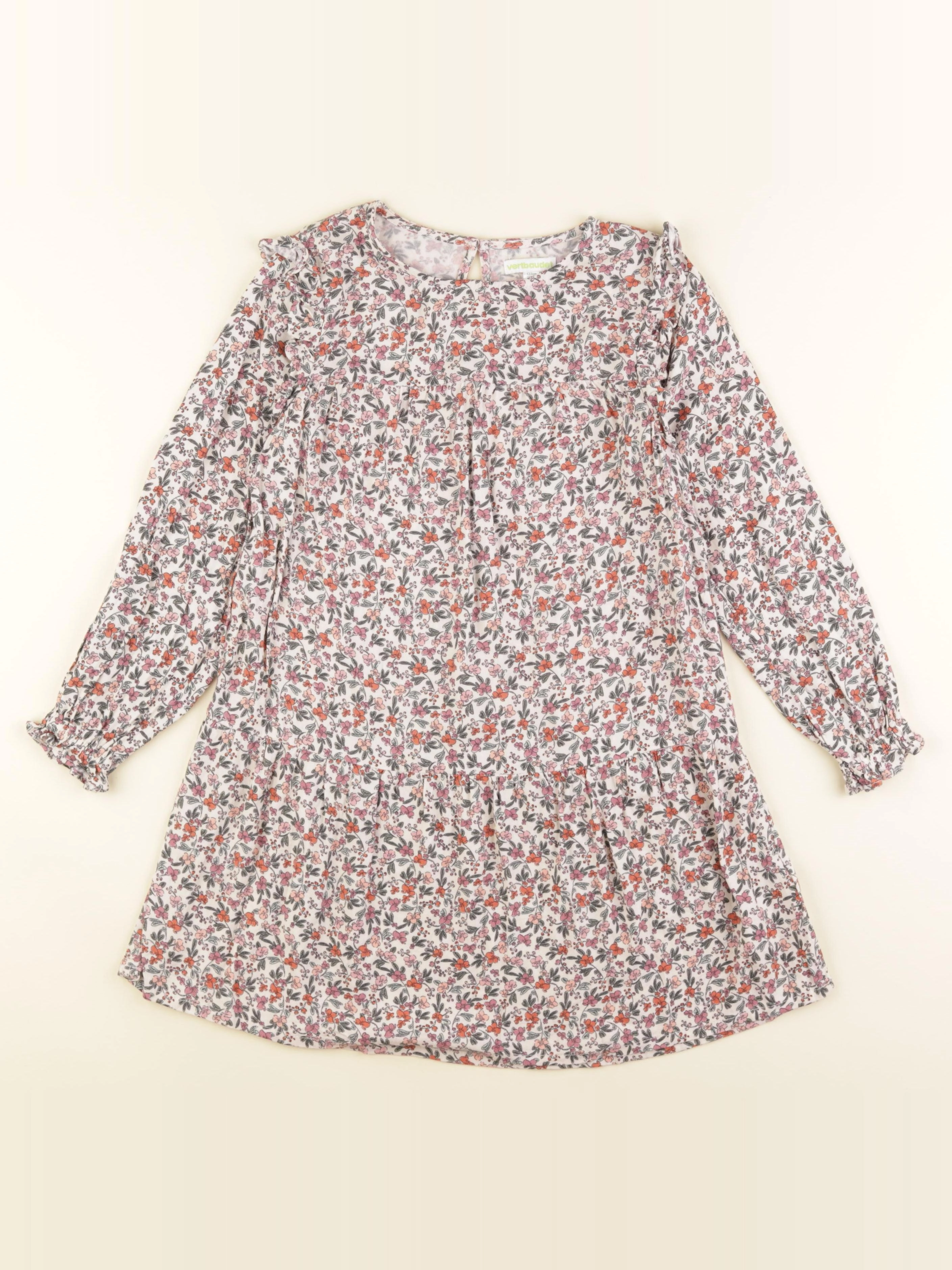 Vertbaudet - robe multicolore - 7 ans