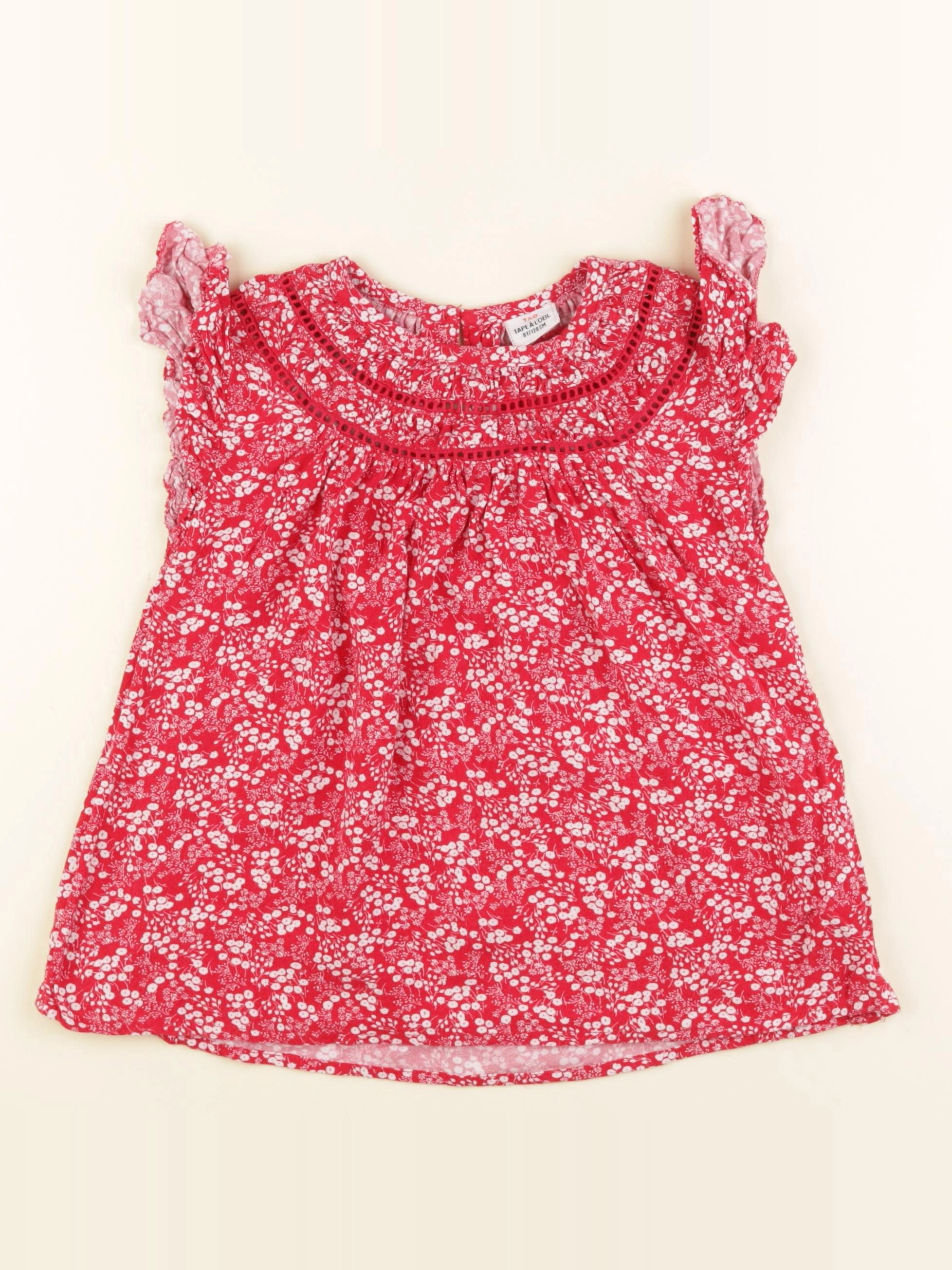 Tape à l'oeil - blouse blanc, rouge - 8 ans