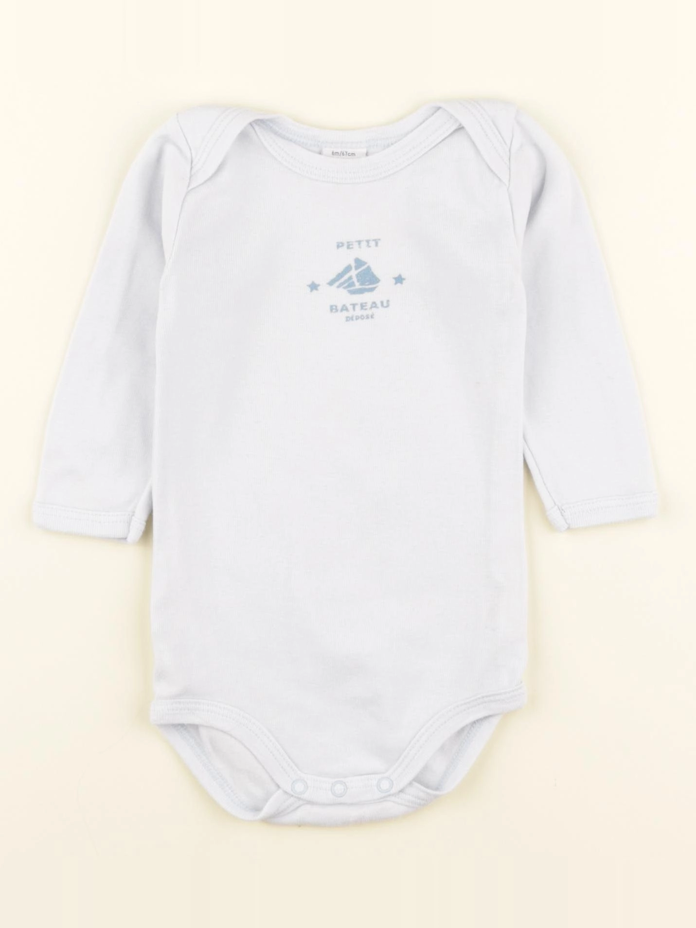 Petit Bateau - body bleu - 6 mois