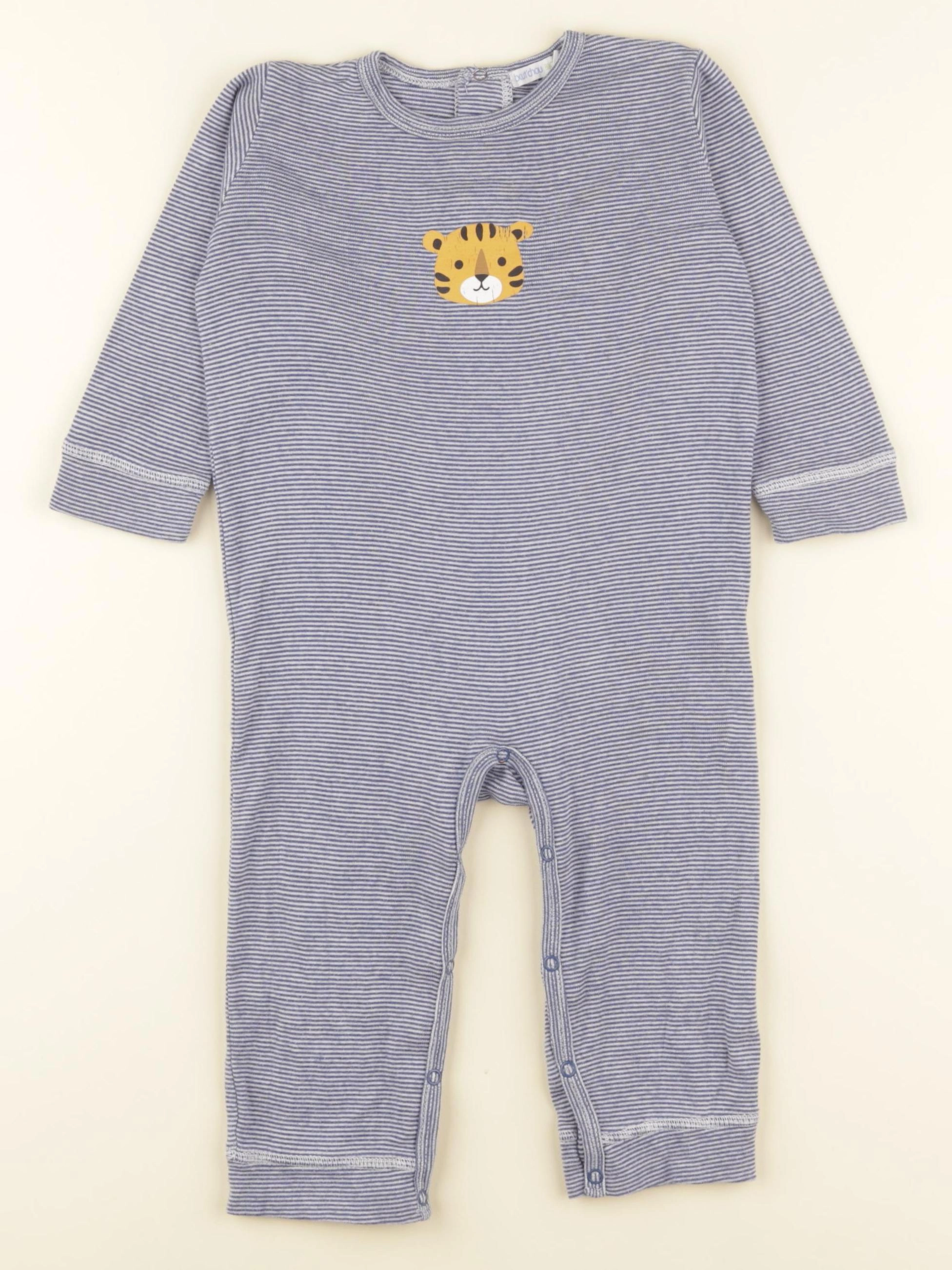 Boutchou - pyjama coton bleu - 12 mois
